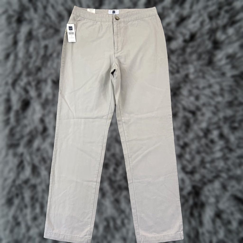 Gap VINTAGE GAP Pants Womens 12 Beige Khaki Low Rise Chino Preppy Career 32x32 NWT Size 34" / US 12 / IT 48 - 1 Thumbnail