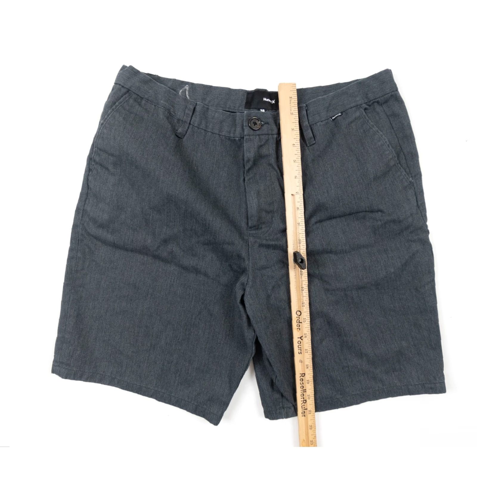 Hurley Hurley Mens 38 Gray Chino Shorts 9" Flat Front Surf Brand Casual Outdoors Size US 38 / EU 54 - 6 Thumbnail