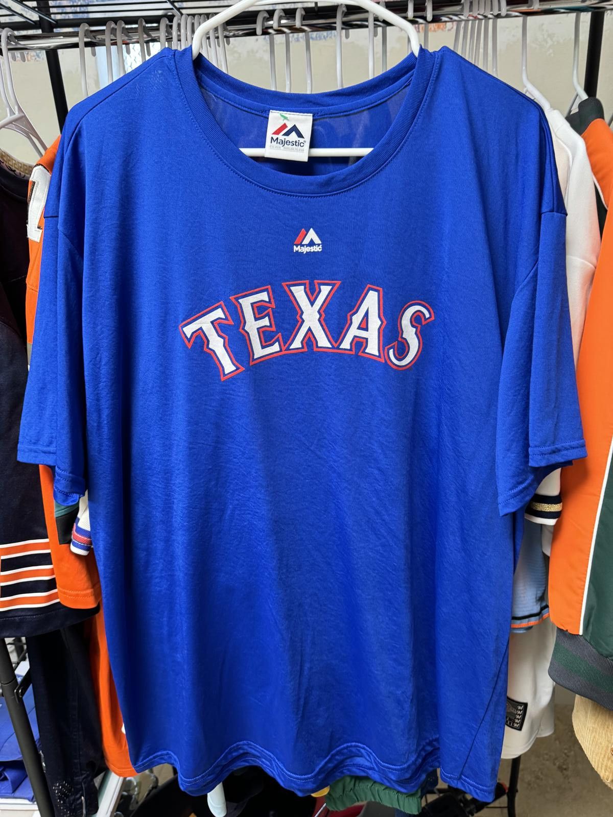 MLB × Majestic Vintage Y2K MLB Texas Rangers T-Shirt Size US XL / EU 56 / 4 - 3 Thumbnail
