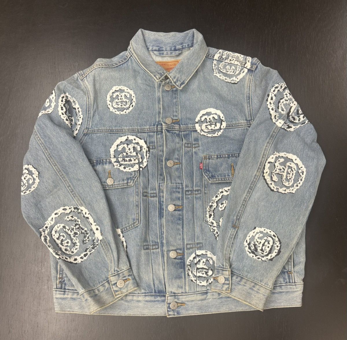 STUSSY & DENIM TEARS CANVAS JACKET Lサイズ Denim Tears x Stussy x Levi's Type 2 Raw Denim Jacket - Size