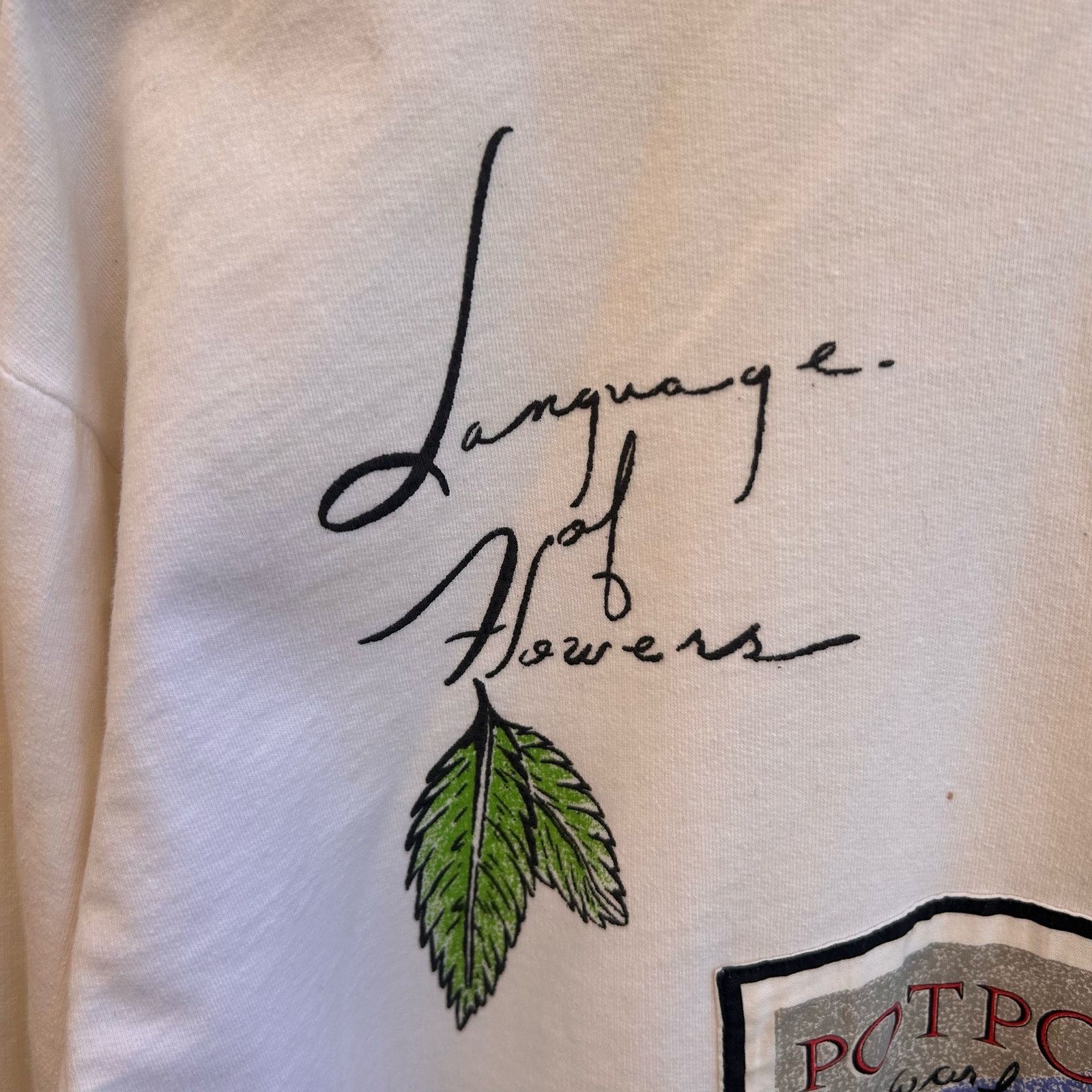 Vintage VTG Potpourri Theme 1/4 Zip Sweatshirt Cottage 90s L Size L / US 10 / IT 46 - 4 Thumbnail