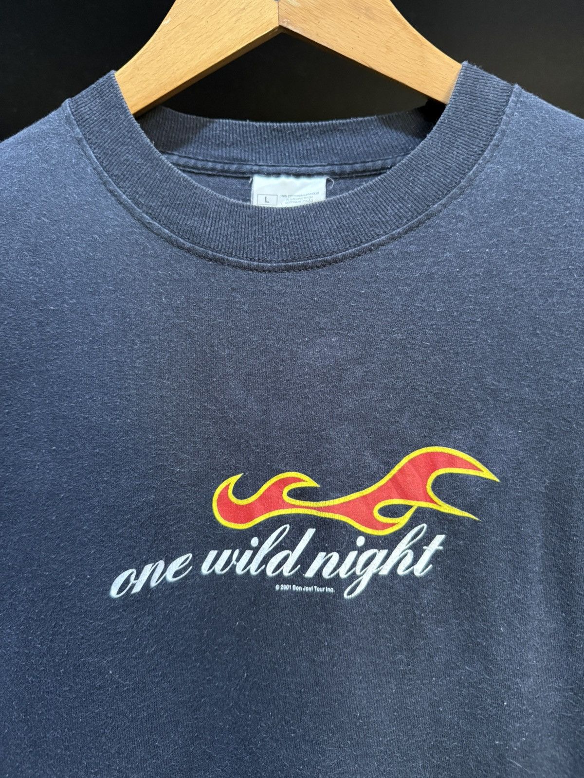 Band Tees Vintage Bonjovi One Wild Night Long Sleeve Faded Tee Size US L / EU 52-54 / 3 - 2 Thumbnail