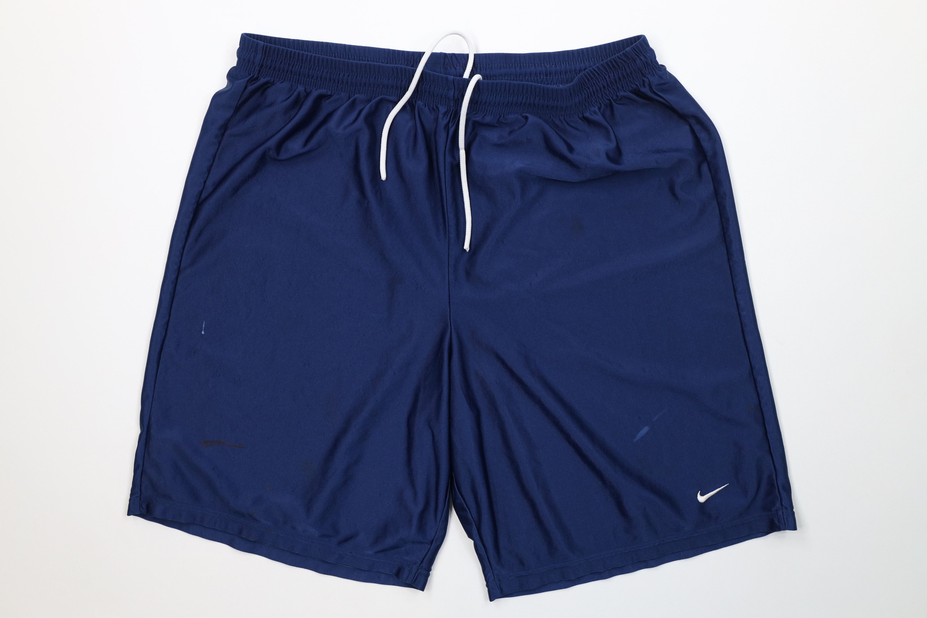 Nike Vintage 90s Nike Travis Scott Mini Swoosh Shorts Blue USA Size US 34 / EU 50 - 1 Thumbnail