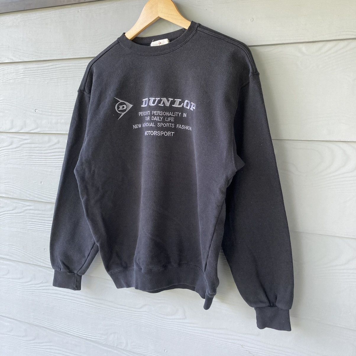 Dunlop × Vintage Vintage Dunlop Blue Sweatshirt Size US L / EU 52-54 / 3 - 3 Thumbnail