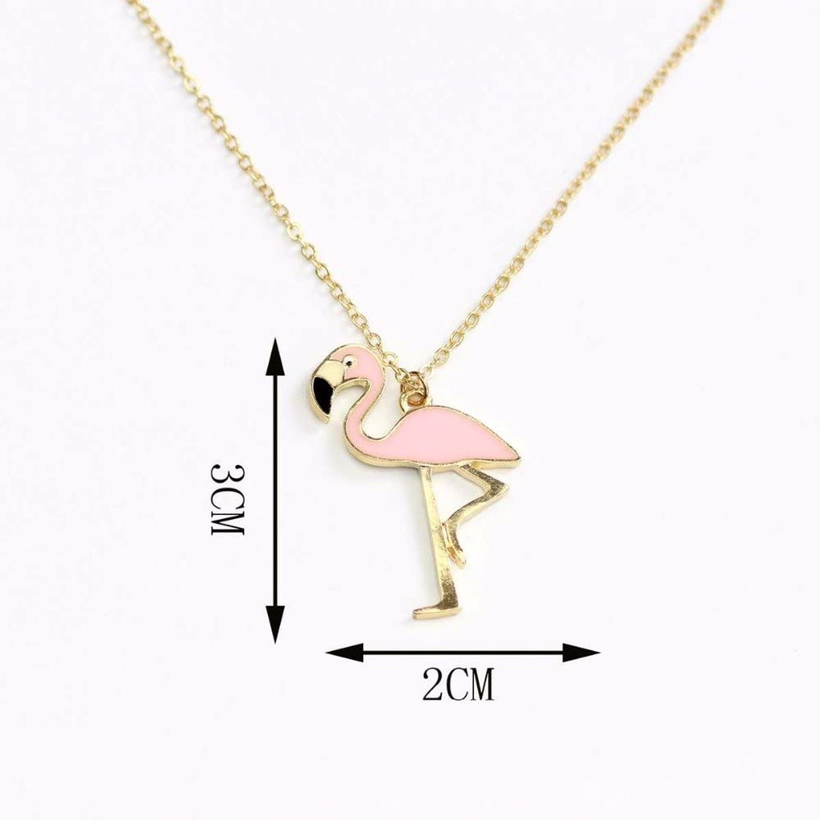 & Other Stories Flamingo Bird Pink with Black and Yellow Beak Charm Necklace Size ONE SIZE - 2 Thumbnail