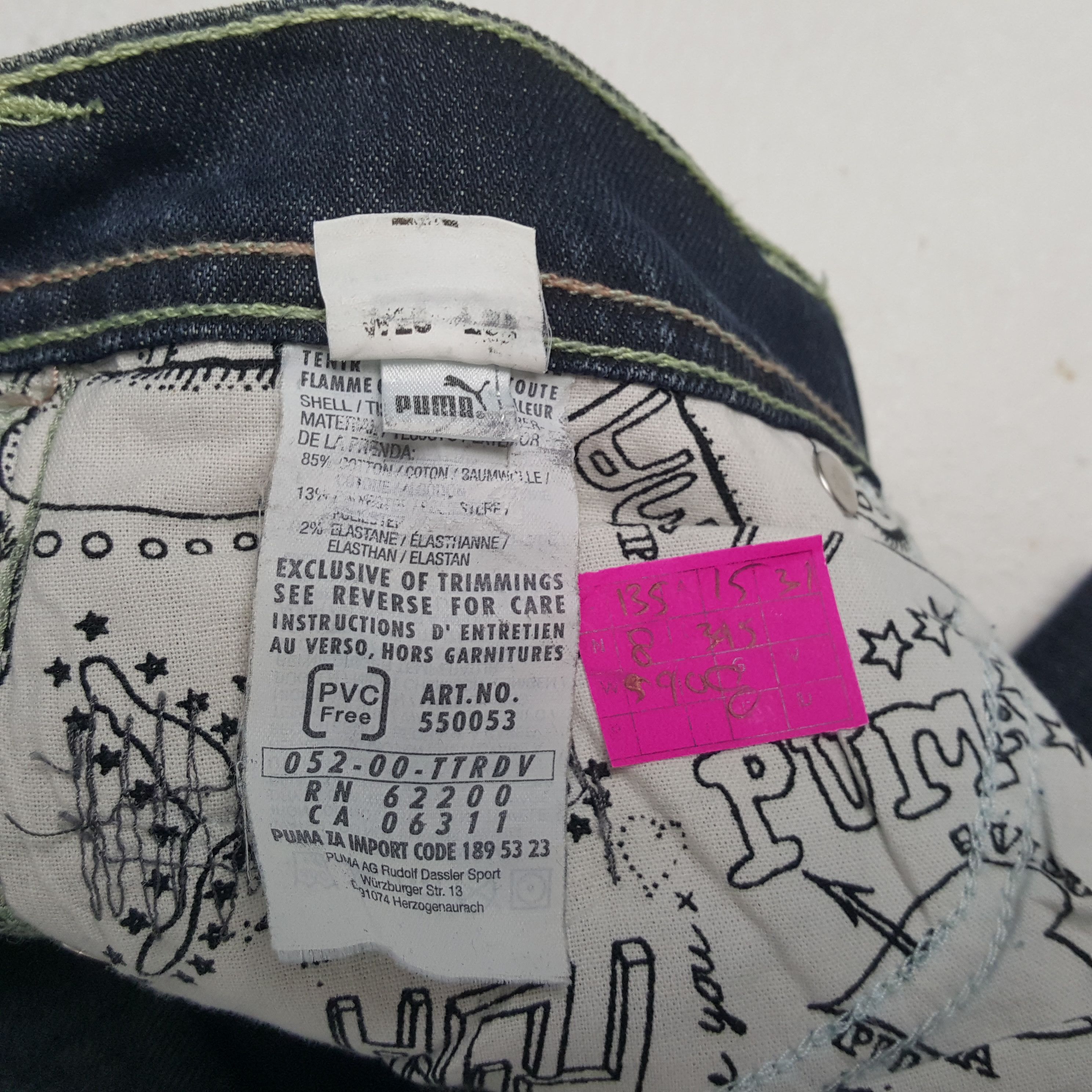 Evisu × Puma × Vintage EVISU x PUMA Japanese Brand Streetwear Custom Daicock Jeans Size 30" / US 8 / IT 44 - 13 Thumbnail