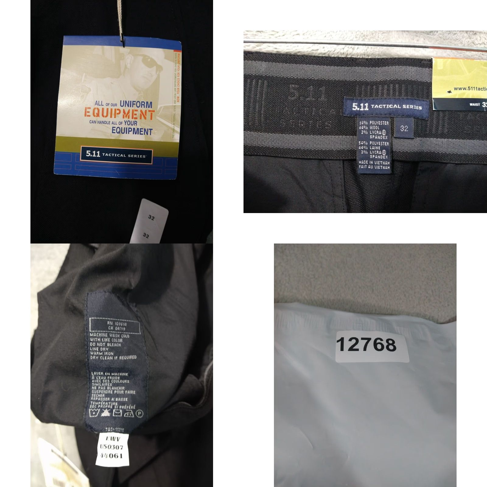 Vintage VINTAGE 5.11 Tactical Pants Mens 32 Black Wool Blend PDU Class A Twill Unhemmed Size US 32 / EU 48 - 8 Thumbnail