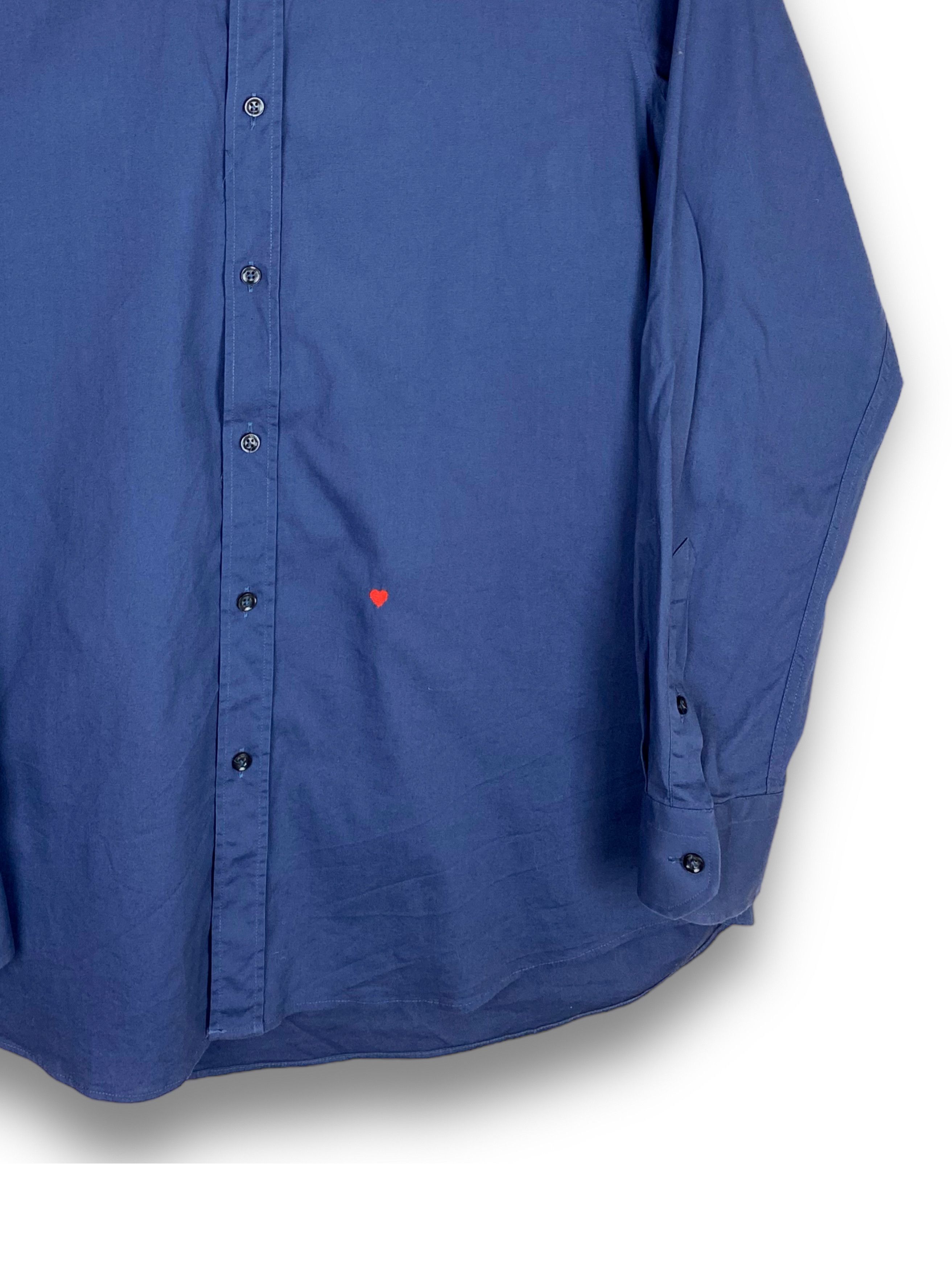Moschino Vintage MOSCHINO Navy Button Up Shirt M477 Size US M / EU 48-50 / 2 - 2 Thumbnail
