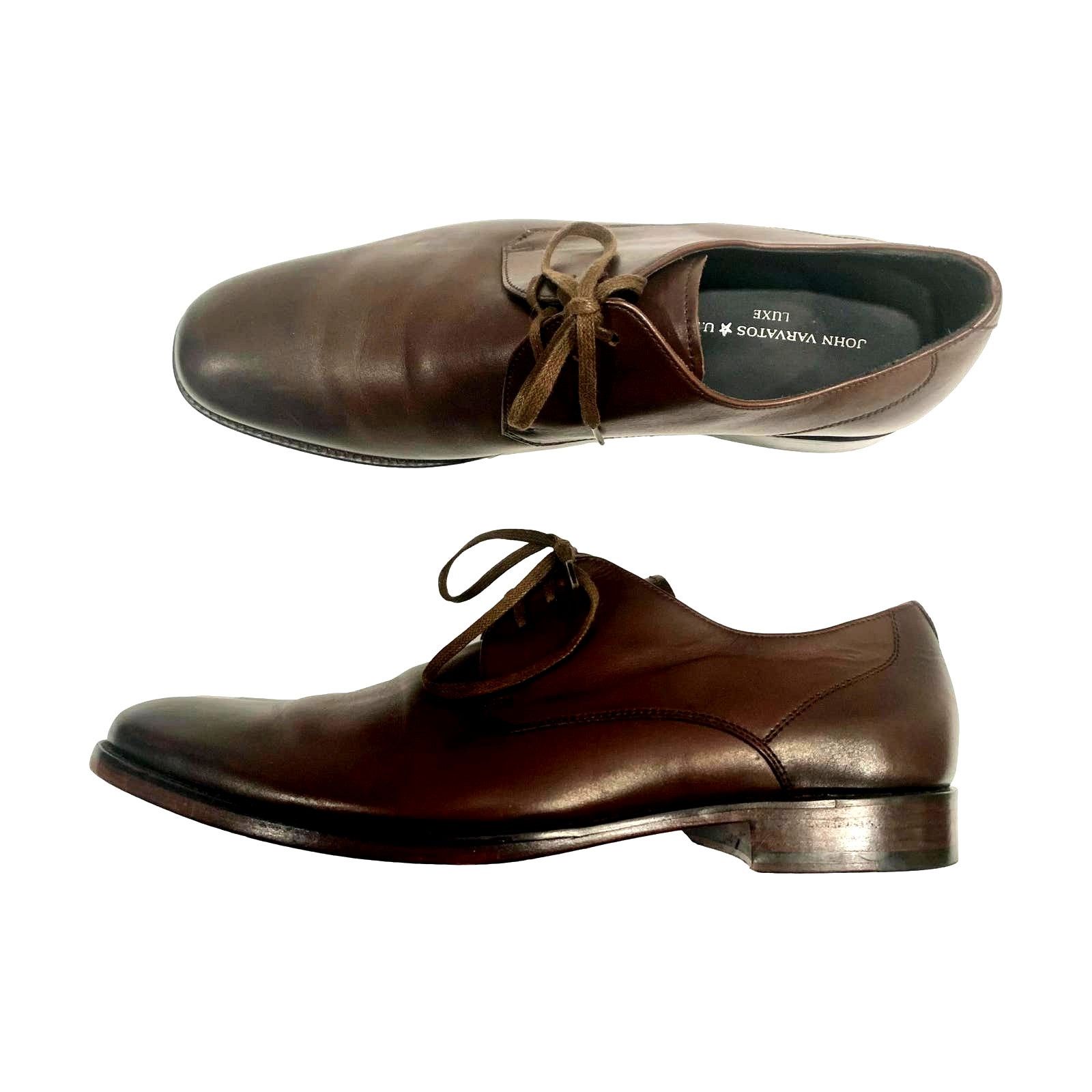John Varvatos LUXE Dress Lace Up Leather Oxfords Brown | 9.5 display picture 1