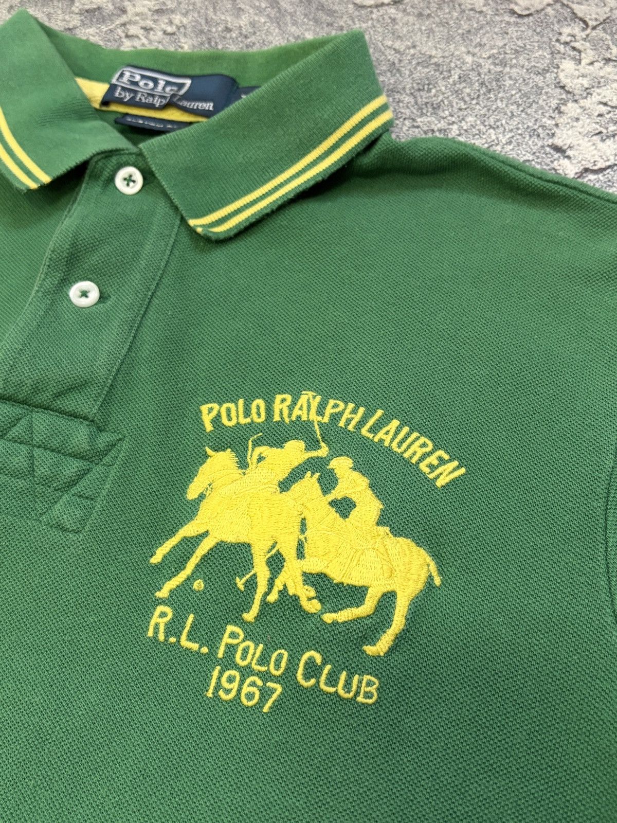 Polo Ralph Lauren Polo Ralph Lauren Custom Fit Big Pony Club 1967 Shirt Green Size US M / EU 48-50 / 2 - 6 Thumbnail