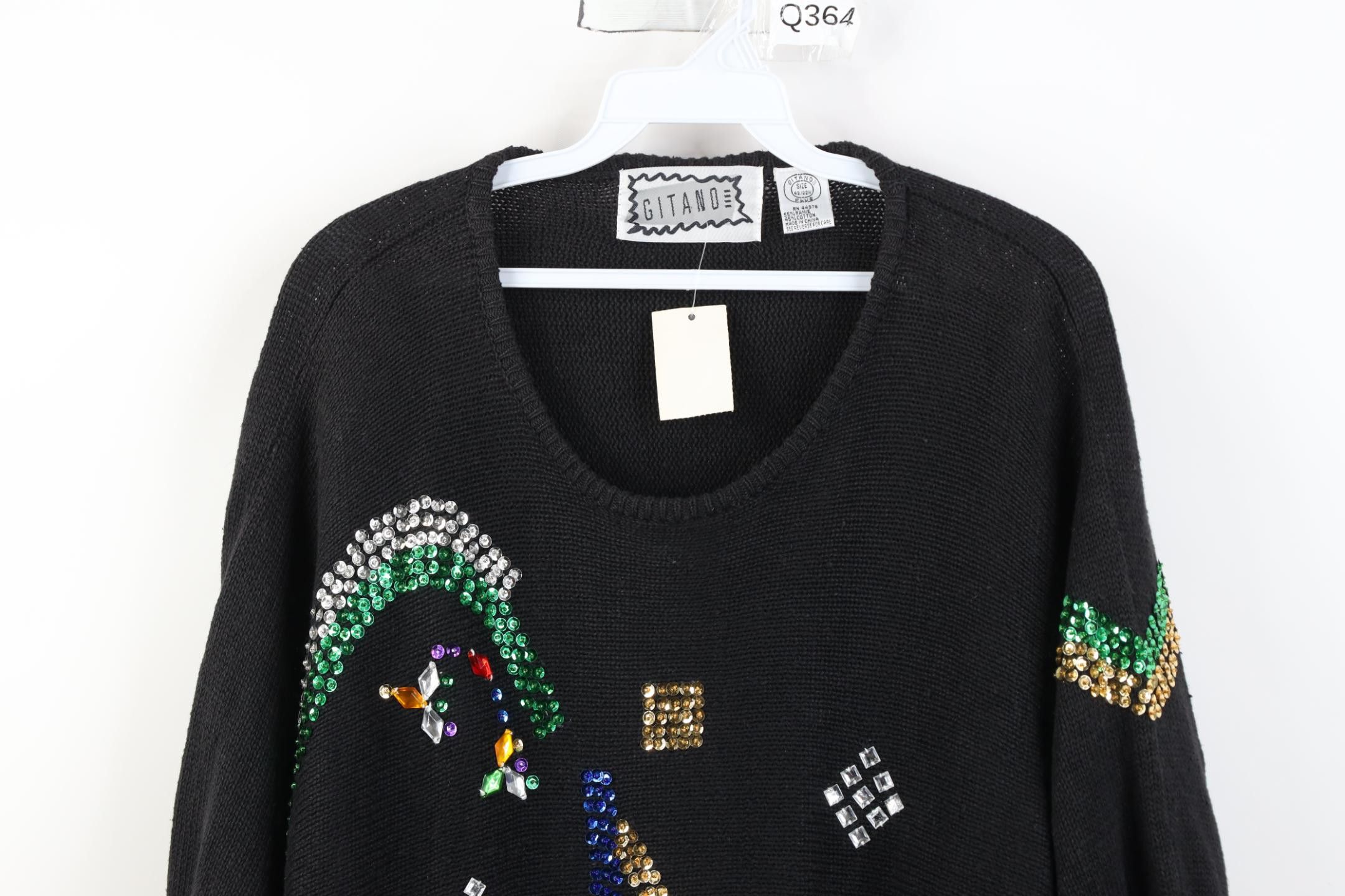 Vintage Deadstock Vintage 80s 90s Streetwear 3/4 Sleeve Sweater Size 3XL / US 20-22 - 2 Thumbnail