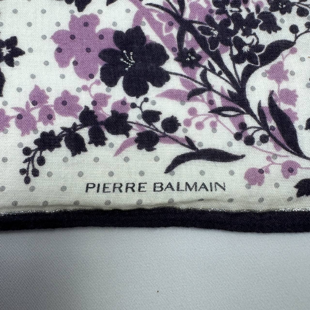 Pierre Balmain Vintage Pierre Balmain Pocket Square / Neckerchief – Floral Size ONE SIZE - 6 Thumbnail