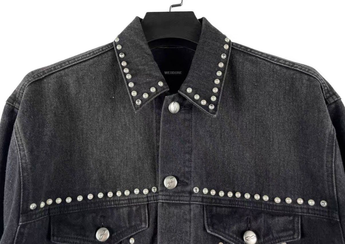 WE11DONE We11done Pearl Studded Denim Jacket J31 Size US M / EU 48-50 / 2 - 3 Thumbnail