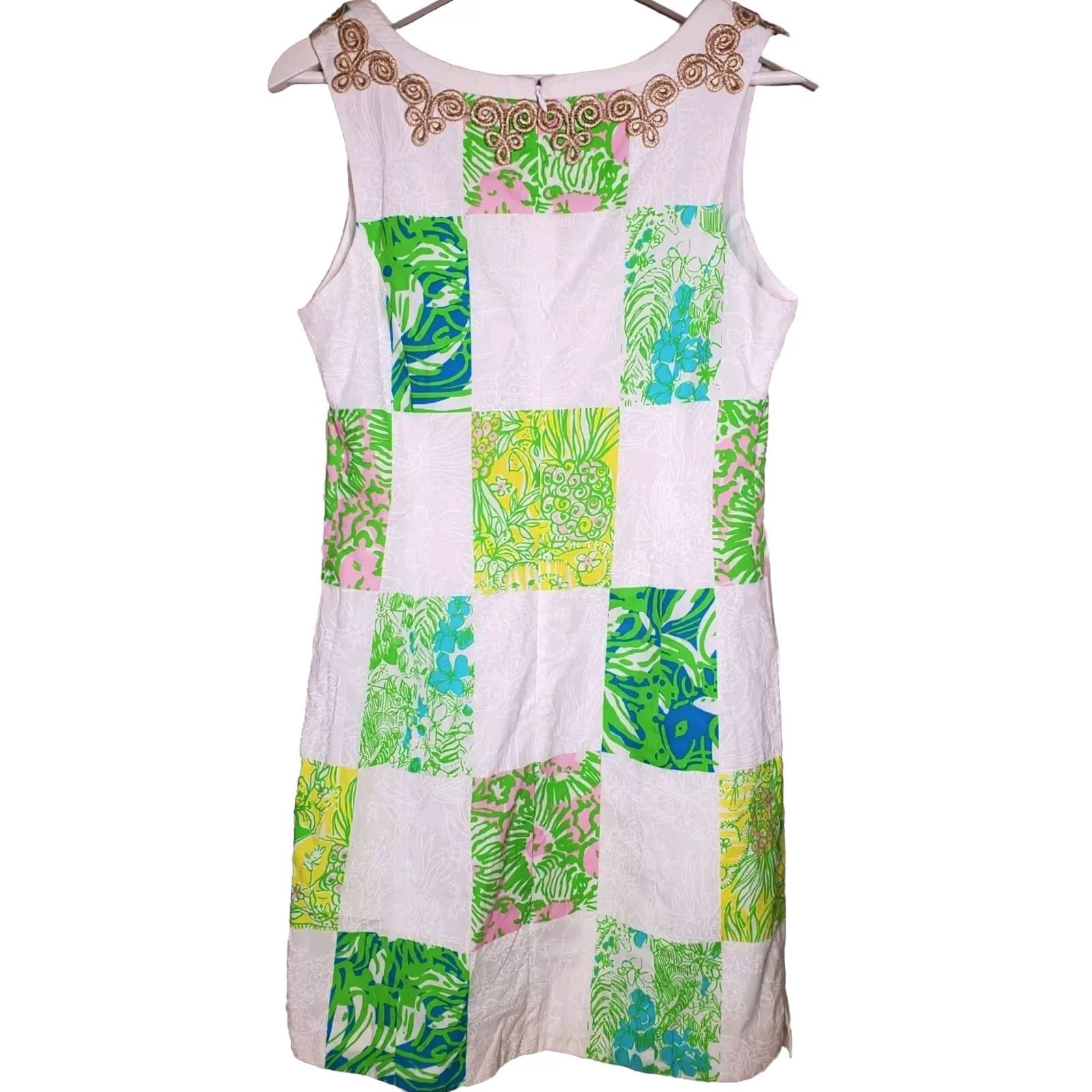 Lilly Pulitzer Lilly Pulitzer Janice Shift Dress Resort White Lioness Patch 75709 Women's 4 Size S / US 4 / IT 40 - 6 Thumbnail