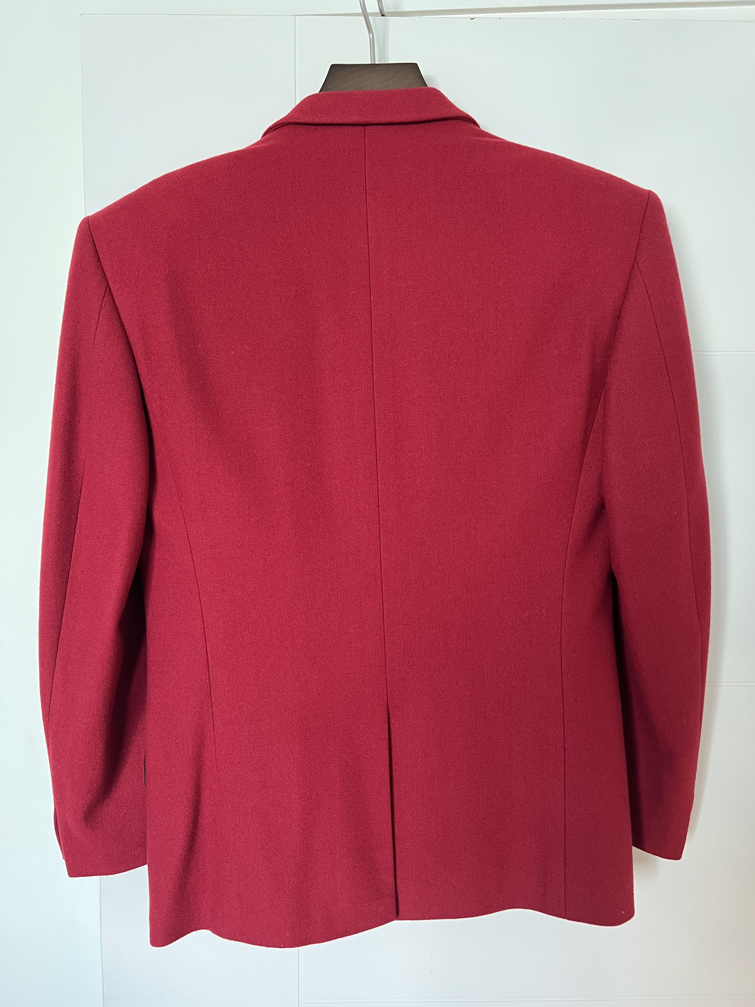Thierry Mugler Late 80s Vintage Thierry Mugler Men's Red Wool Blazer Size 40R - 5 Thumbnail