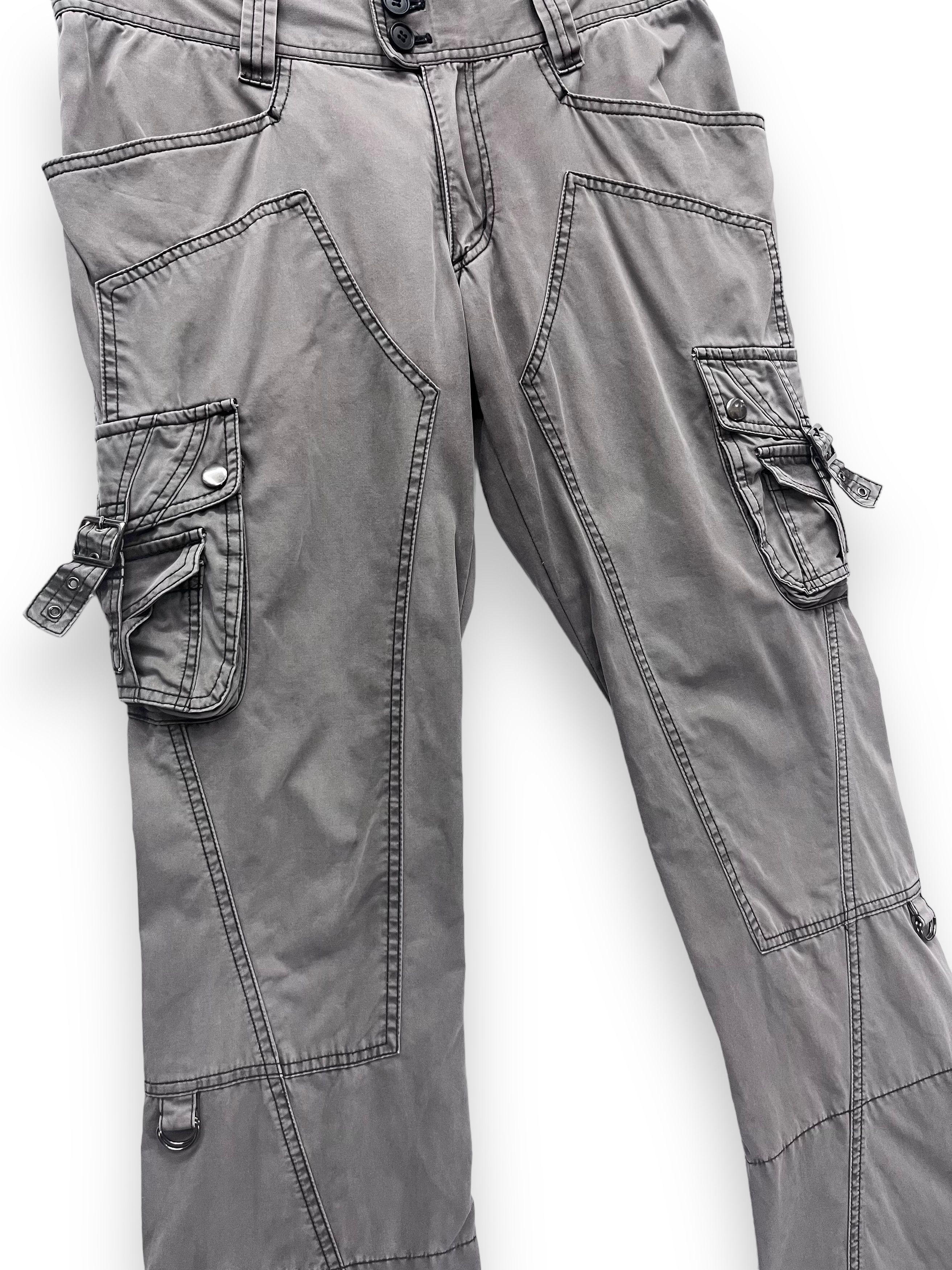 Michel Klein FYE🔥90’s MICHEL KLEIN HOMME Double Knee Bondage Flare Cargo Size US 31 - 4 Thumbnail
