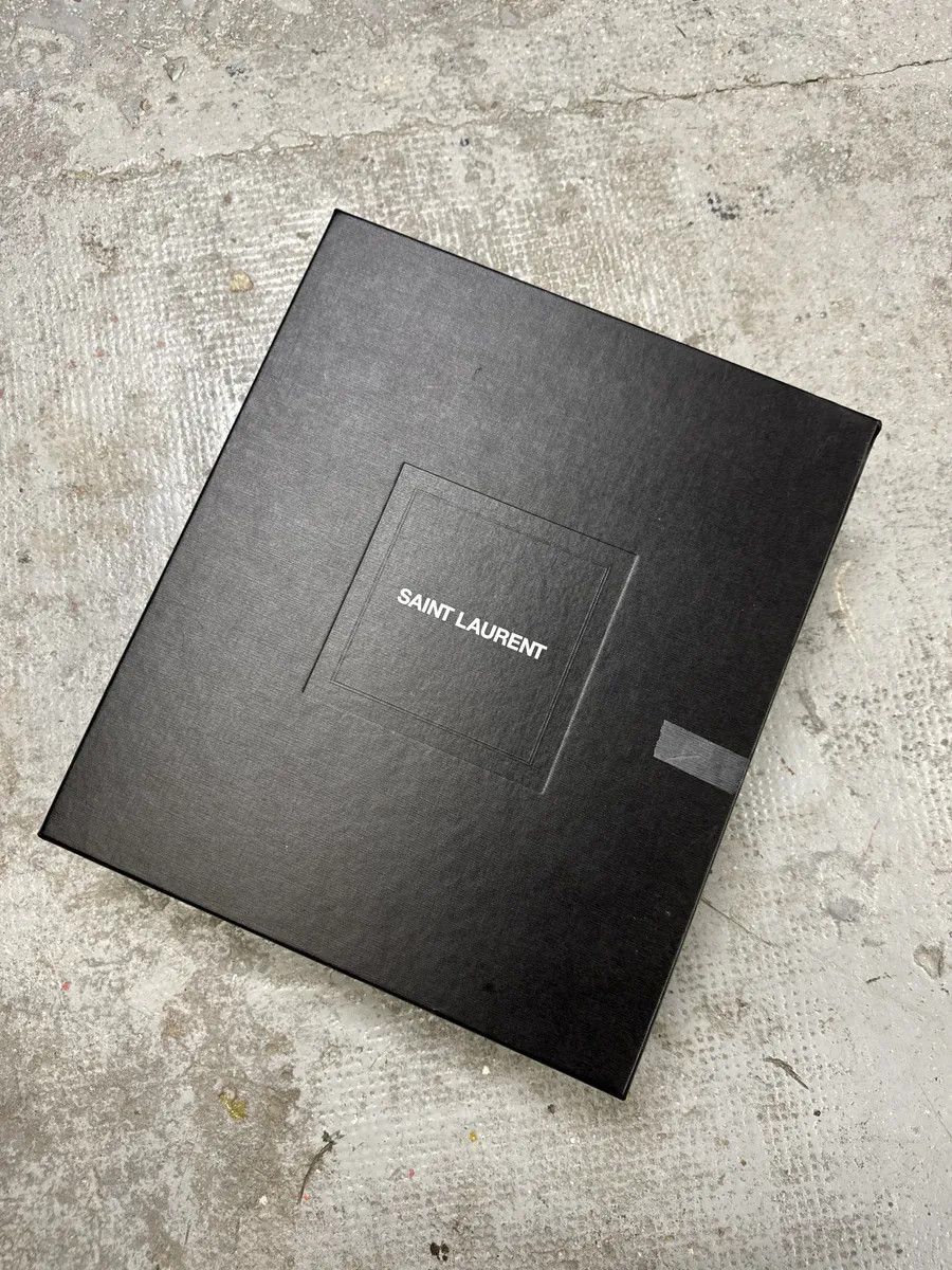 Saint Laurent Paris Saint Laurent Navy Suede Ankle Metallic Buckle Boots Size US 7 / IT 37 - 12 Thumbnail