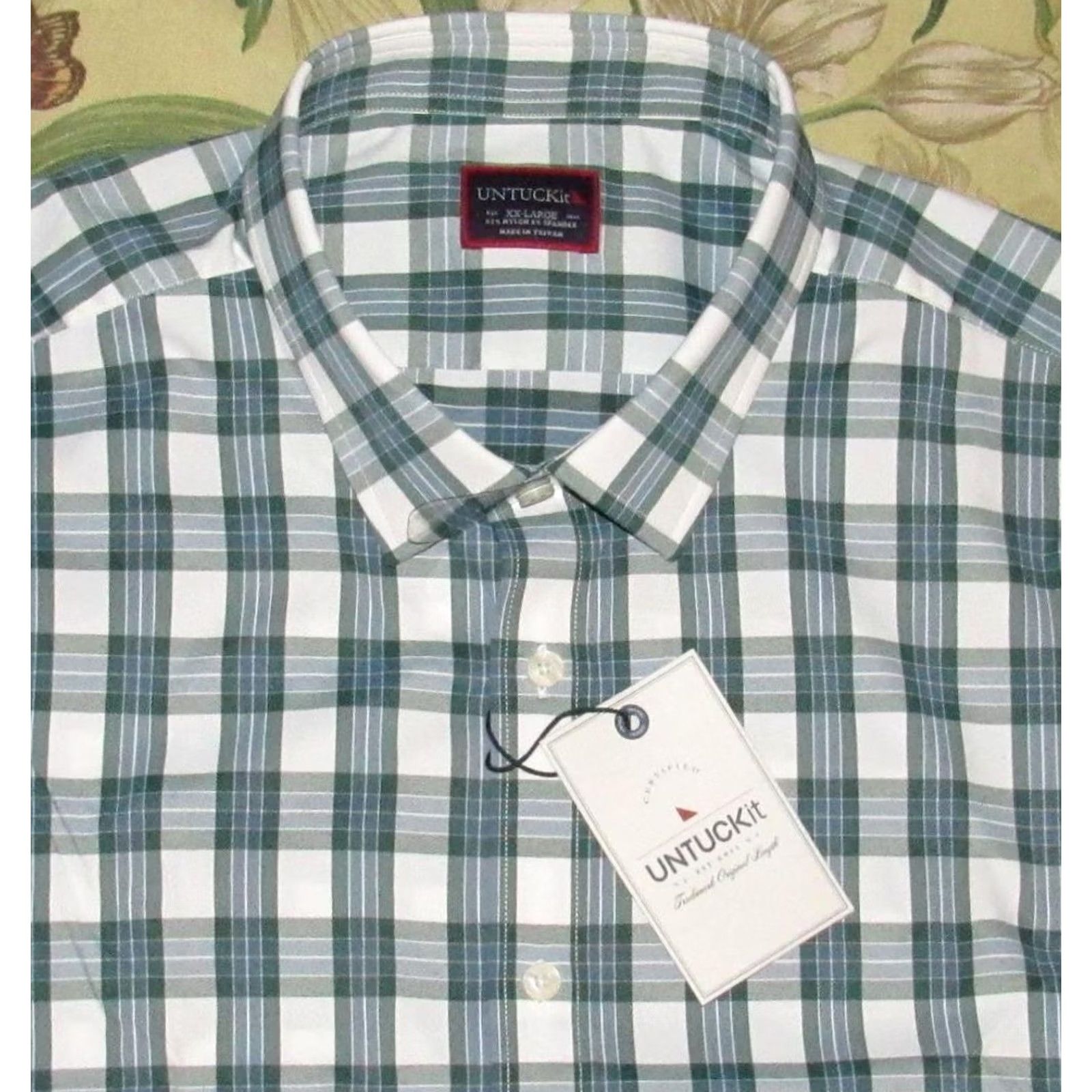 UNTUCKit UNTUCKIT Green Plaid Performance Blend Long Sleeve Button Down Shirt XXL NWT Size US XXL / EU 58 / 5 - 2 Thumbnail