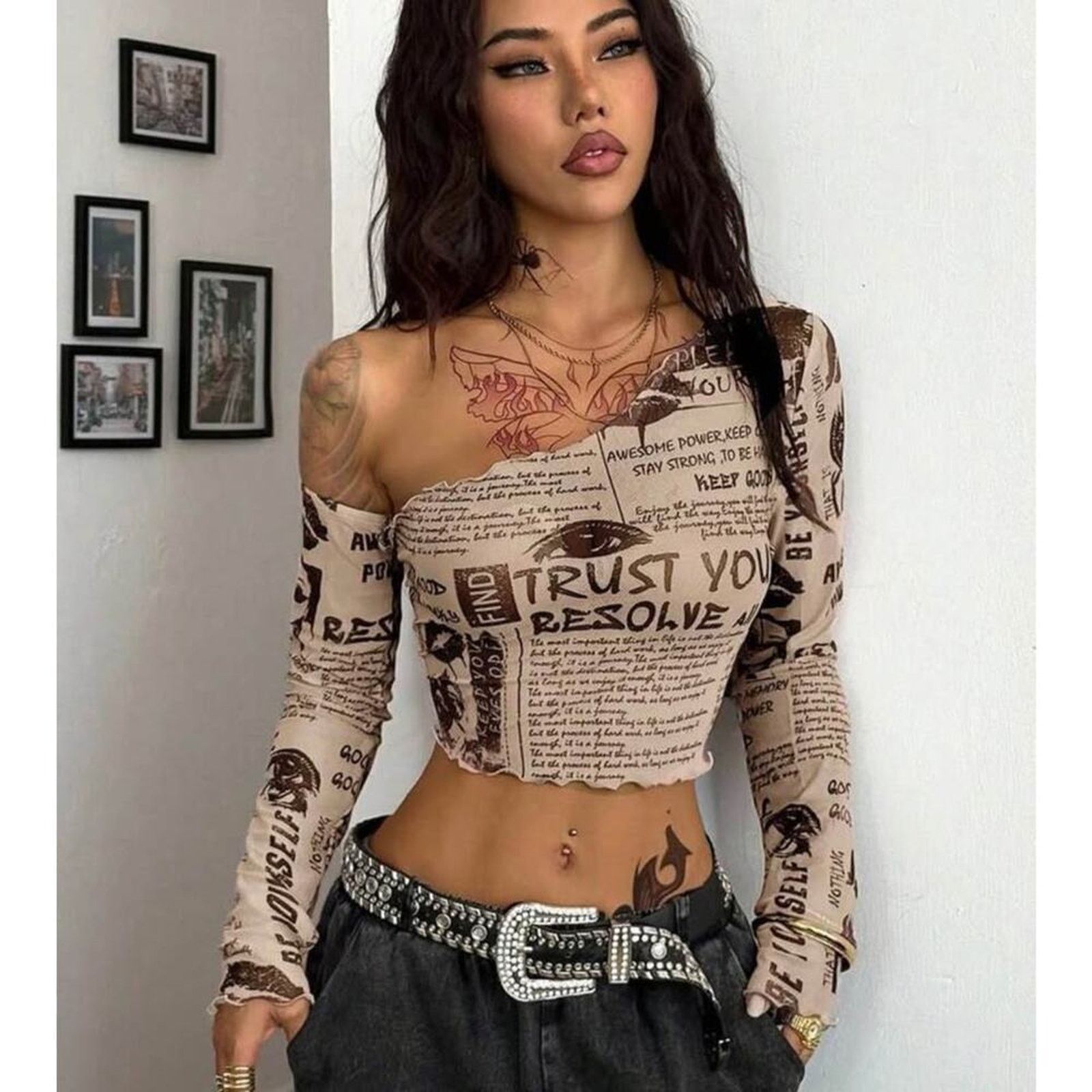 Other New Y2K Tan Mesh Top size XS Size XS / US 0-2 / IT 36-38 - 1 Thumbnail
