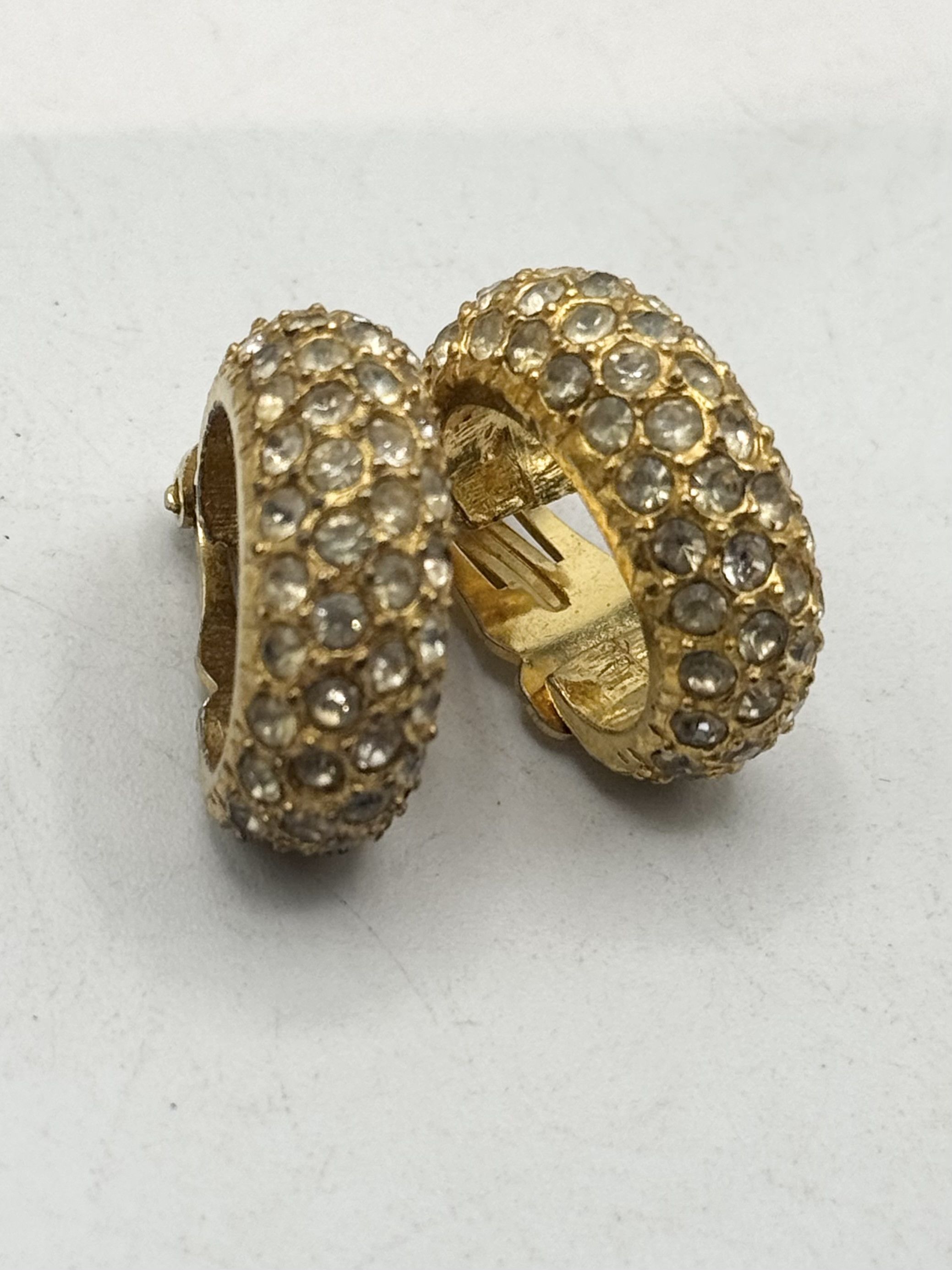 Kenneth Jay Lane Vintage Kenneth Lane Rhinestone Hoop Earrings Size ONE SIZE - 4 Thumbnail