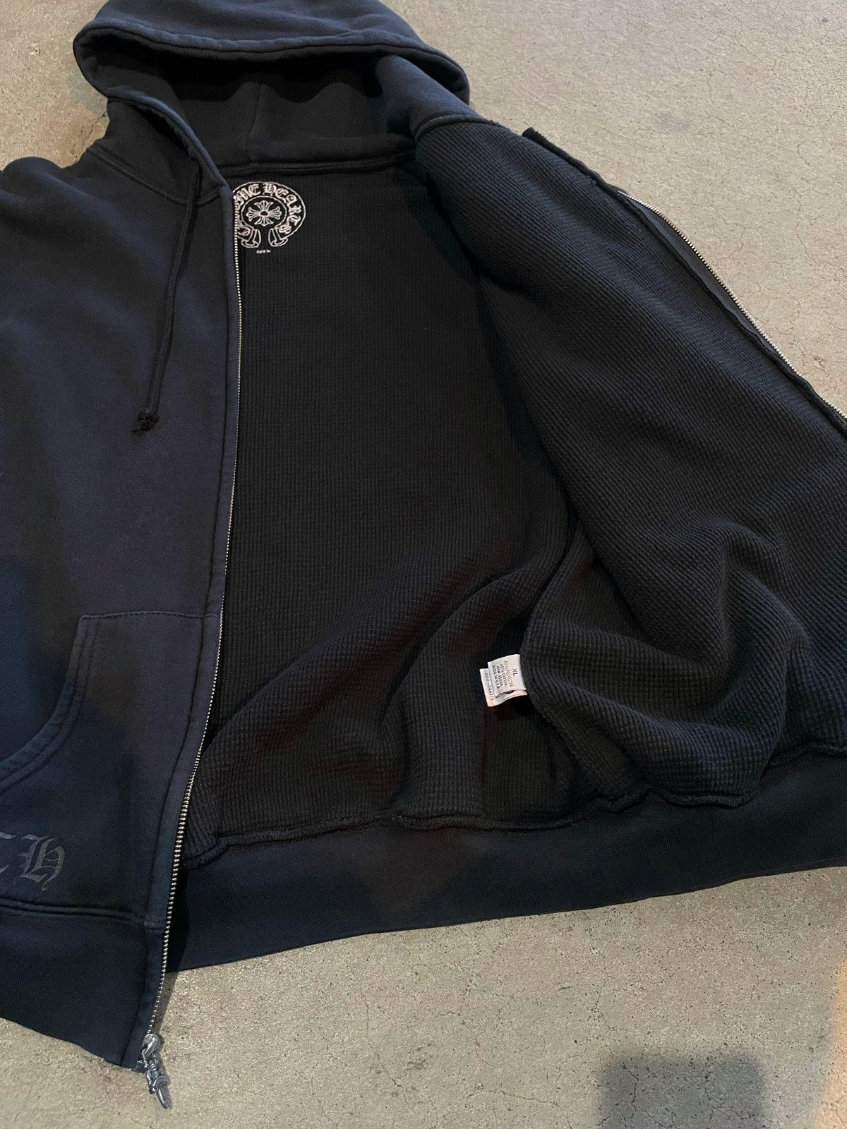 Chrome Hearts Vintage Chrome Hearts Zip Up Thermal Hoodie Size US XL / EU 56 / 4 - 14 Thumbnail