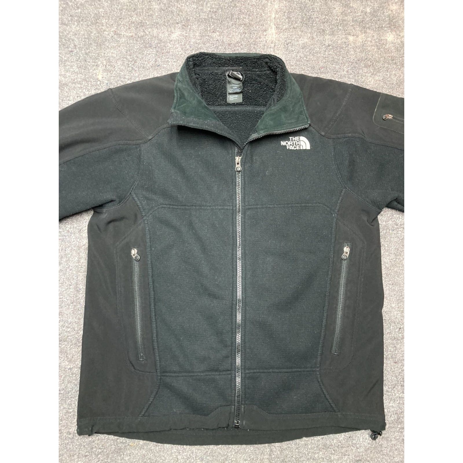 The North Face The North Face Windwall Jacket Black Full Zip Lined Gridded Fleece Sherpa Medium Mens M Black Windwall Jacket Size US M / EU 48-50 / 2 - 3 Thumbnail