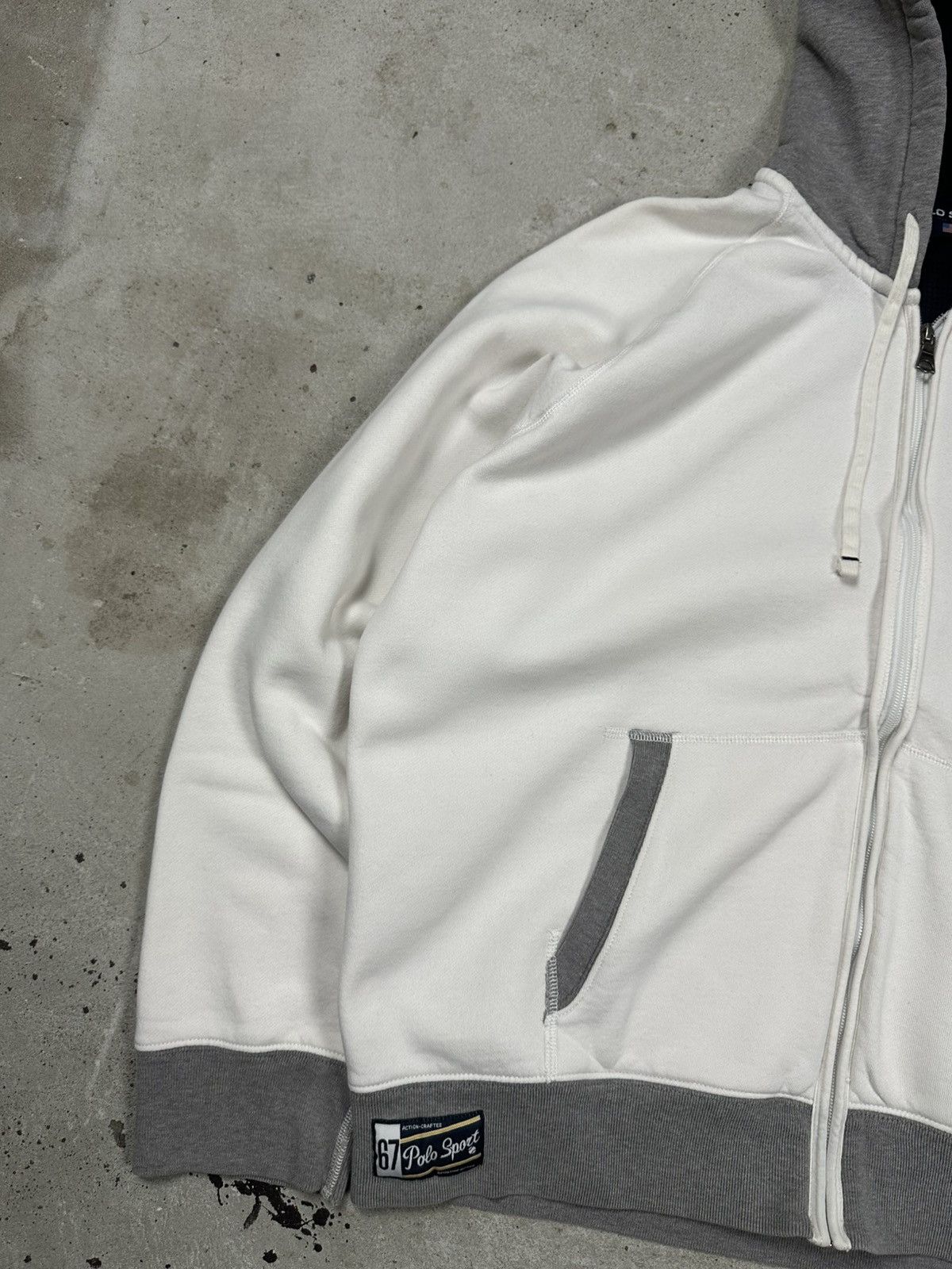 Polo Ralph Lauren Vintage Y2K Polo Ralph Lauren Sport White Zip Up Hoodie Size US XL / EU 56 / 4 - 5 Thumbnail