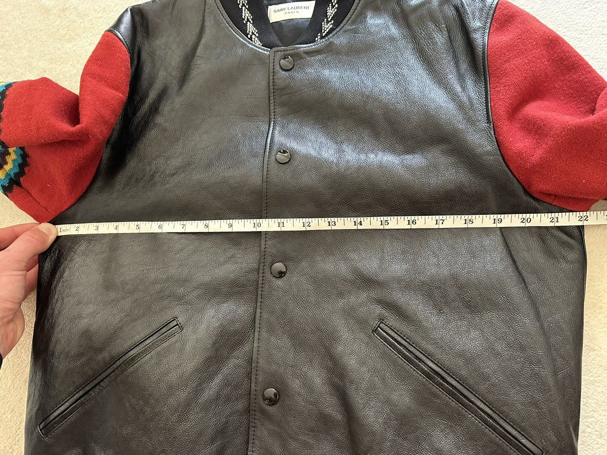 Saint Laurent Paris Saint Laurent leather teddy jacket 50 blue red black Size US M / EU 48-50 / 2 - 4 Thumbnail
