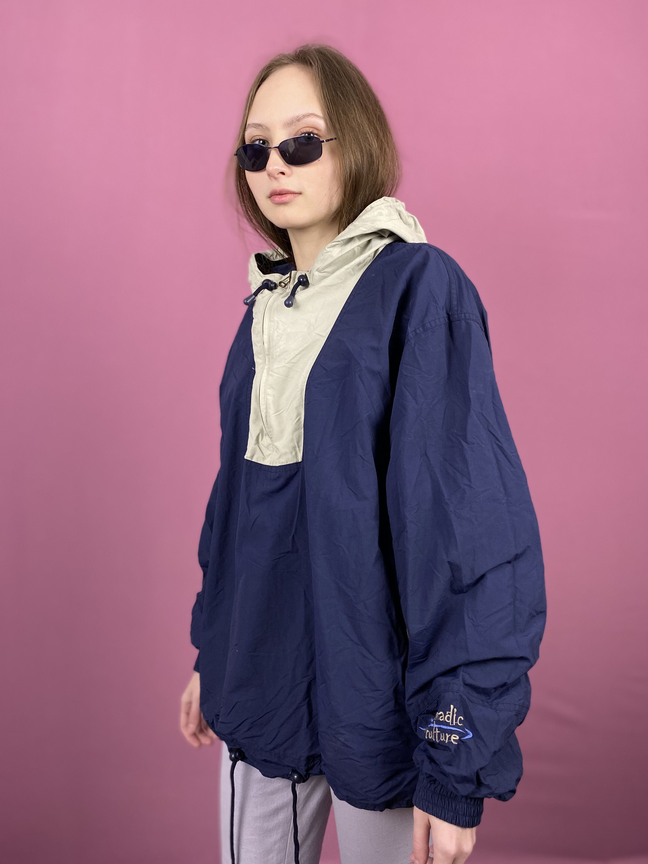 Vintage 90s Vintage Women's Windbreaker Jacket - Size M Pullover Size M / US 6-8 / IT 42-44 - 2 Thumbnail