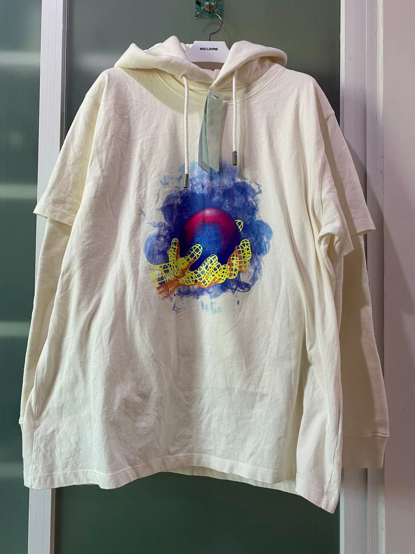 Off-White off white hooded sweatshirt with pink design Size US M / EU 48-50 / 2 - 1 Thumbnail