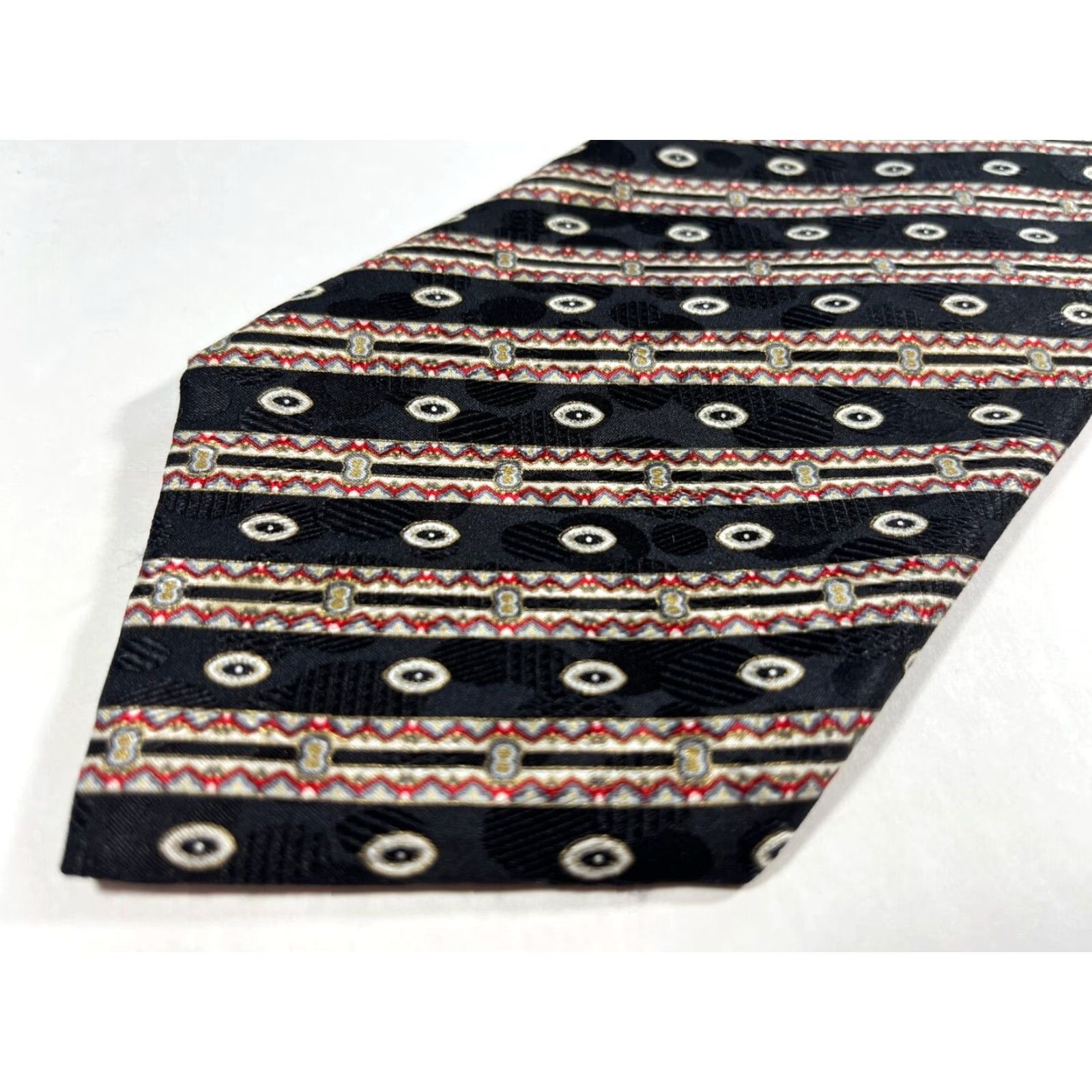 Stefano Ricci VINTAGE Stefano Ricci Silk Tie Striped Geometric Made in Italy Size ONE SIZE - 4 Thumbnail