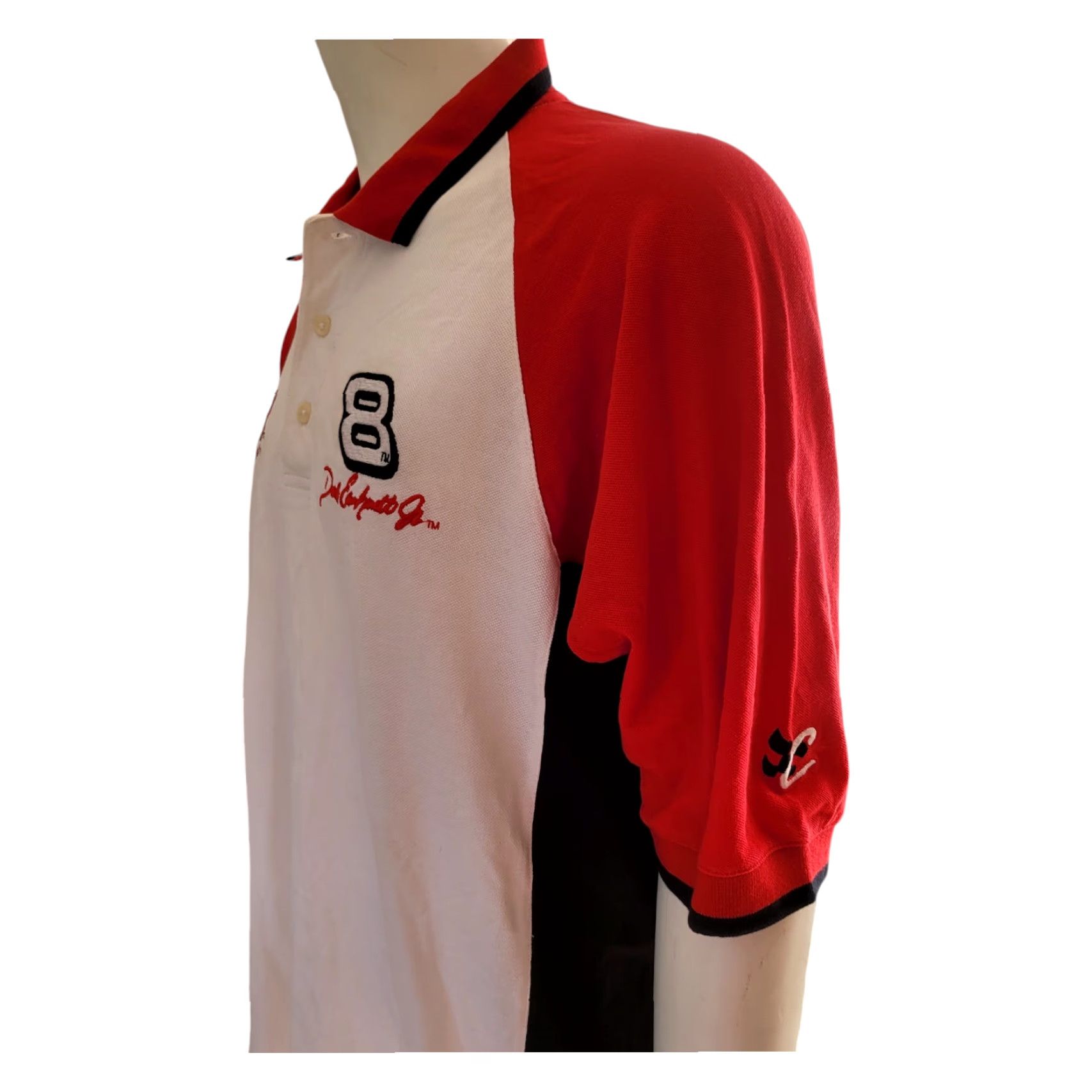 Chase Authentics Chase Authentics Budweiser Dale Earnhardt Jr. Racing Polo Shirt 2XL Cotton Red Black White NASCAR Embroidered Logo Mens Size US XXL / EU 58 / 5 - 3 Thumbnail