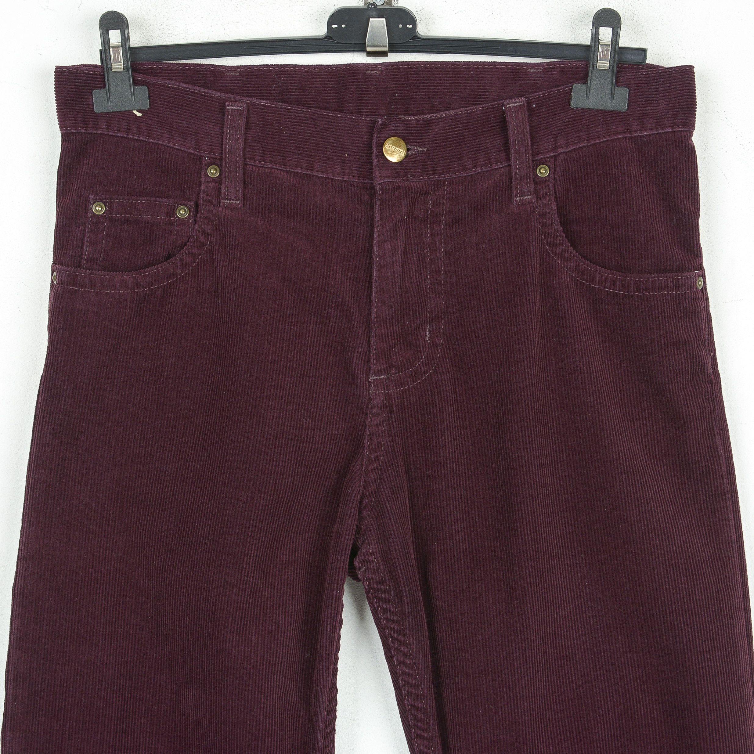 Carhartt Slim Pant Mens W29 L32 Corduroy Cords Pants Trousers Zip Fly Size US 29 - 2 Thumbnail