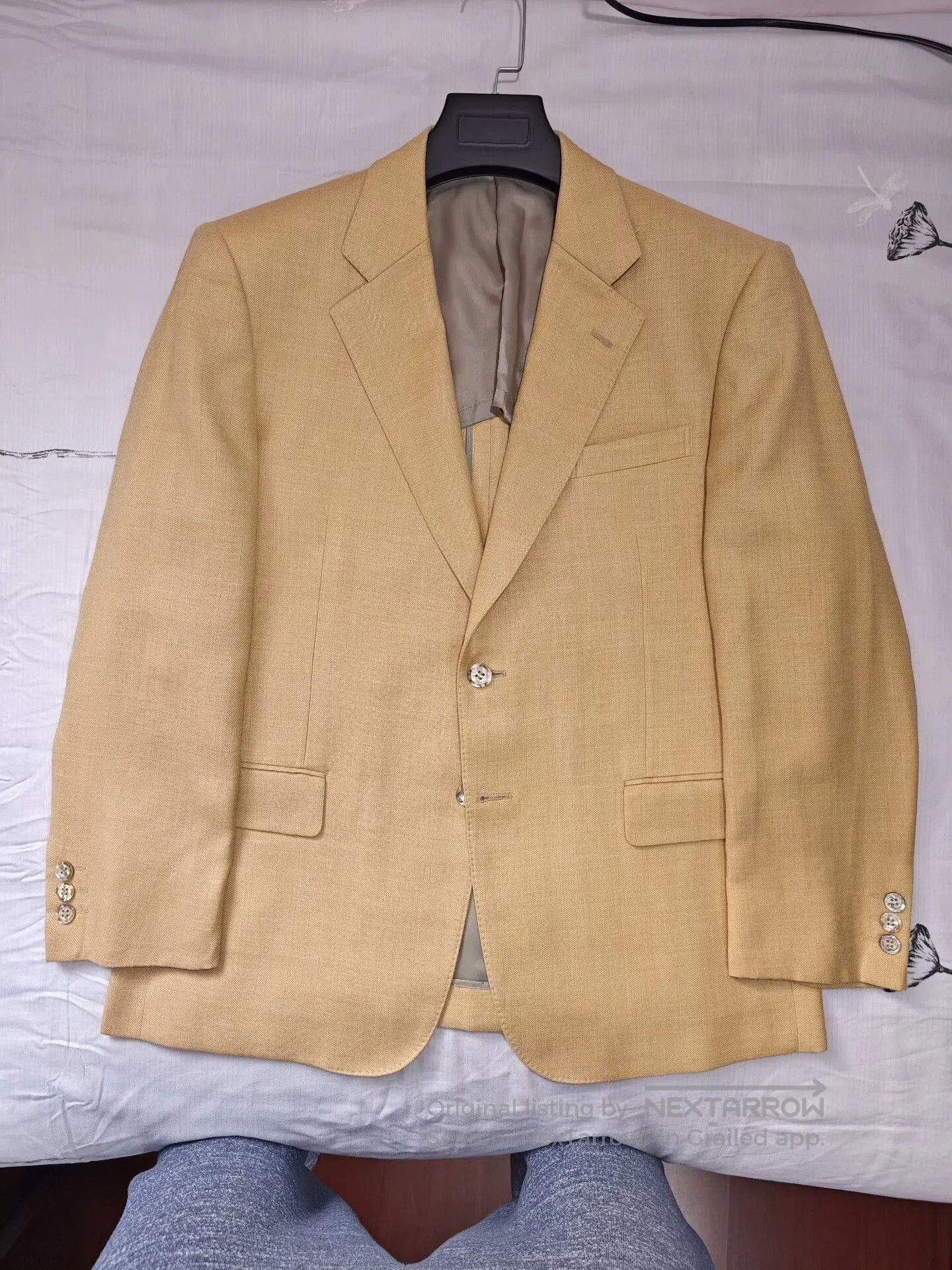 Japanese Brand Italian Ariston Custom Blazer in Beige. Size US L / EU 52-54 / 3 - 5 Thumbnail
