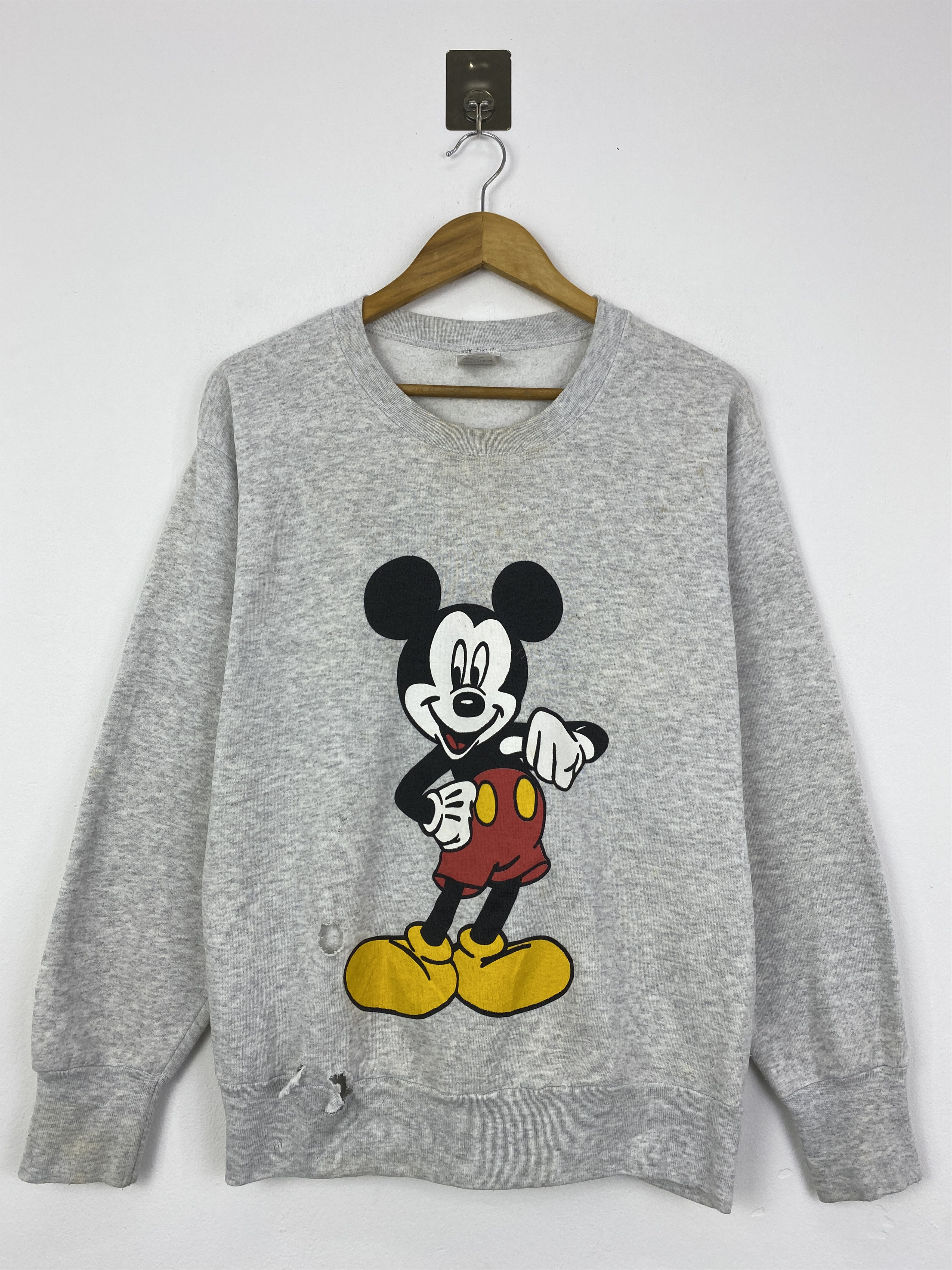 Mickey Mouse Vintage 90s Disney Mickey Mouse Printed Sweatshirt SH0100 Size US M / EU 48-50 / 2 - 1 Thumbnail
