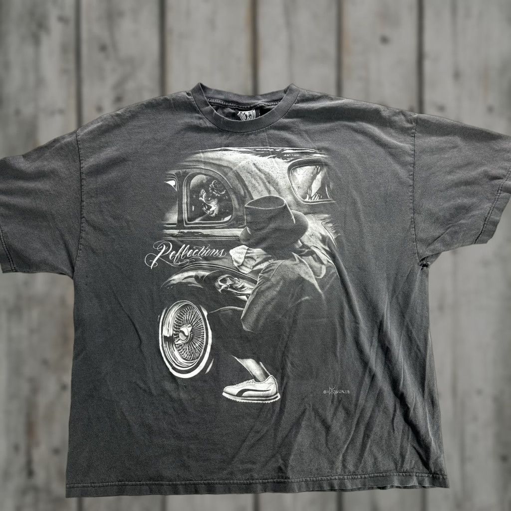 Vintage VINTAGE DGA Streetwear T-Shirt Mens XL Black Skull Lowrider Art Gonzales Graphic Tee Size US XL / EU 56 / 4 - 1 Thumbnail