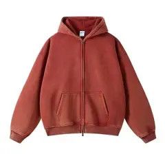 VIBE Red Batik Fleece Zippered Hoodie Size US L / EU 52-54 / 3 - 2 Thumbnail