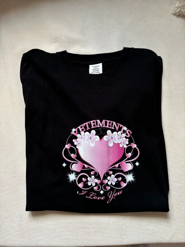 Vetements vetements Black love printing short sleeves Size US S / EU 44-46 / 1 - 2 Thumbnail