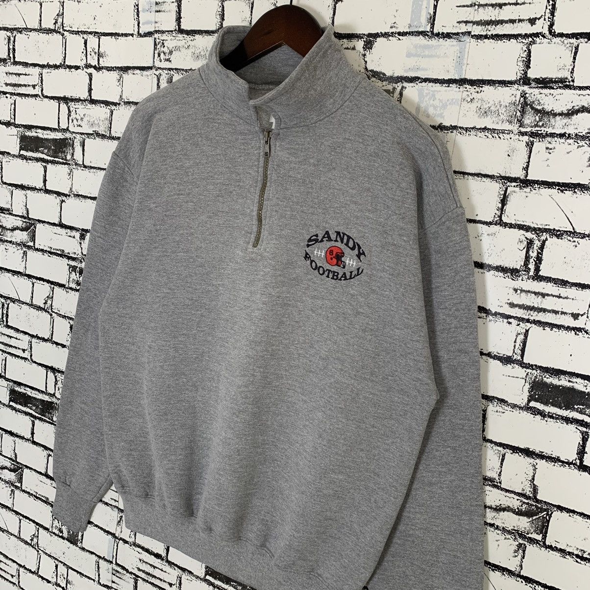 NFL × Vintage Vintage 90s Sportwear Sandy Football Back Print Hulf Zip Size US M / EU 48-50 / 2 - 5 Thumbnail