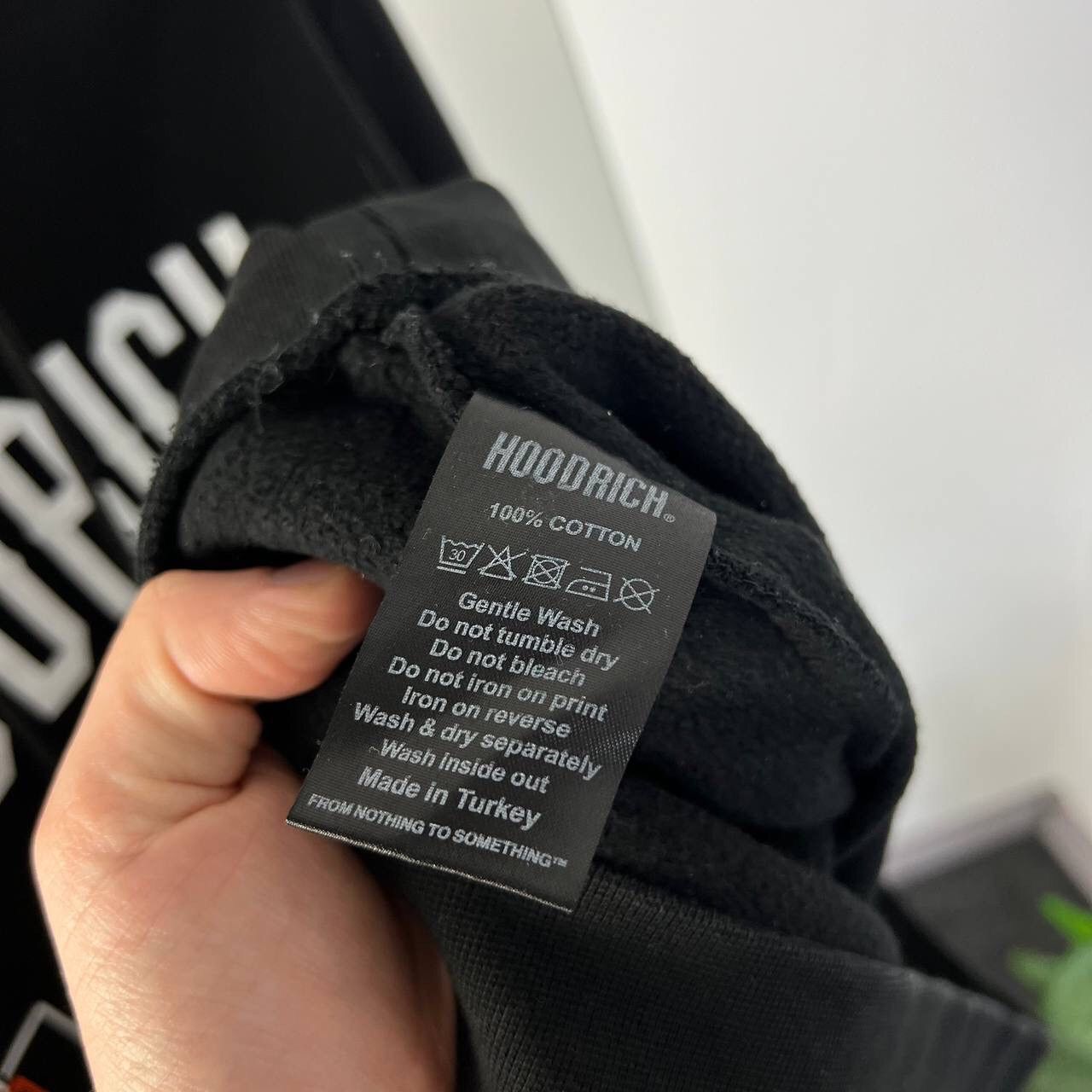 Japanese Brand Hoodie Hoodrich Y2K Style Drill Black Big Print Size US L / EU 52-54 / 3 - 9 Thumbnail