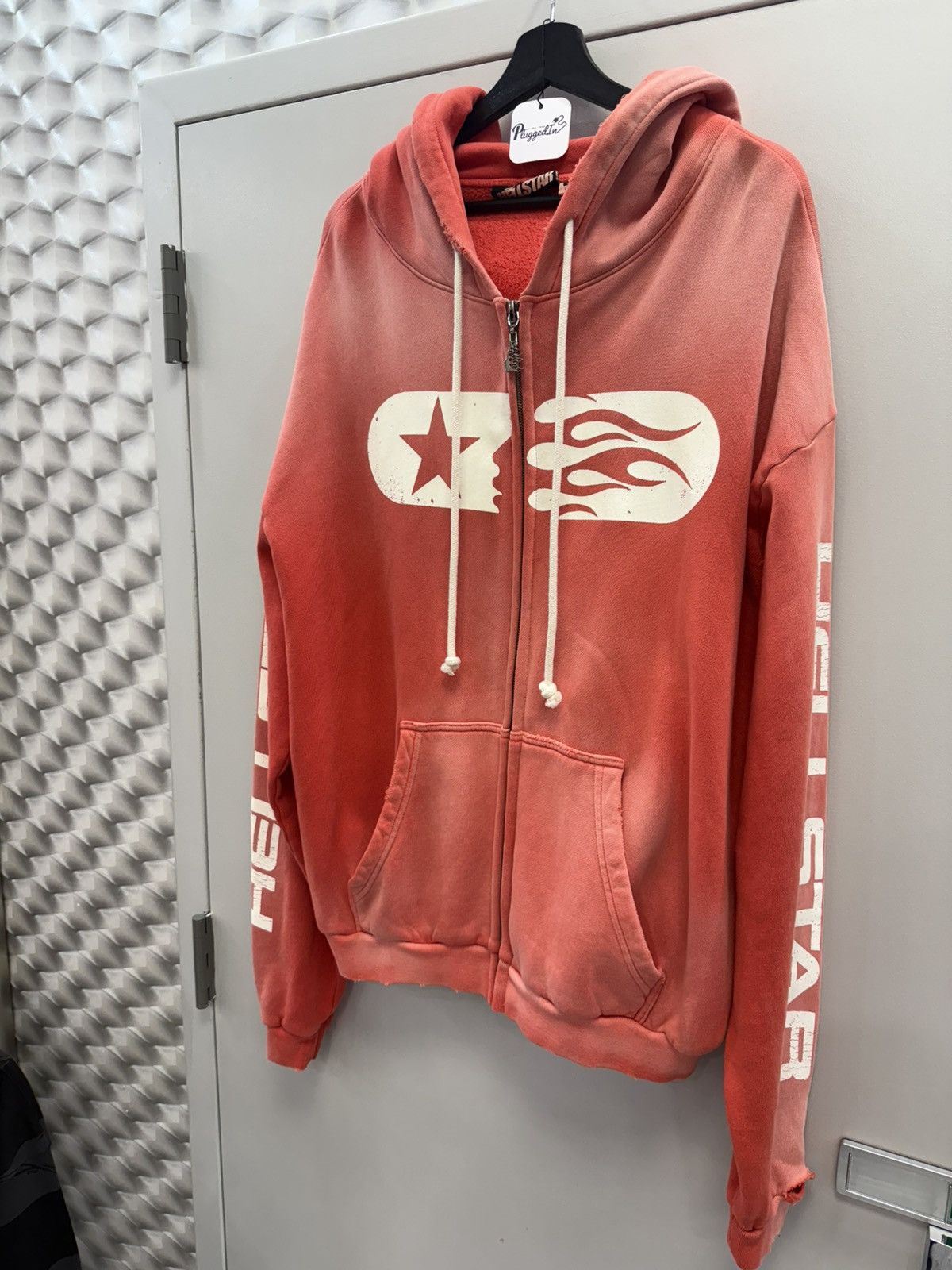 HELLSTAR Hellstar Red Washed Zip Up Hoodie Size US L / EU 52-54 / 3 - 3 Thumbnail