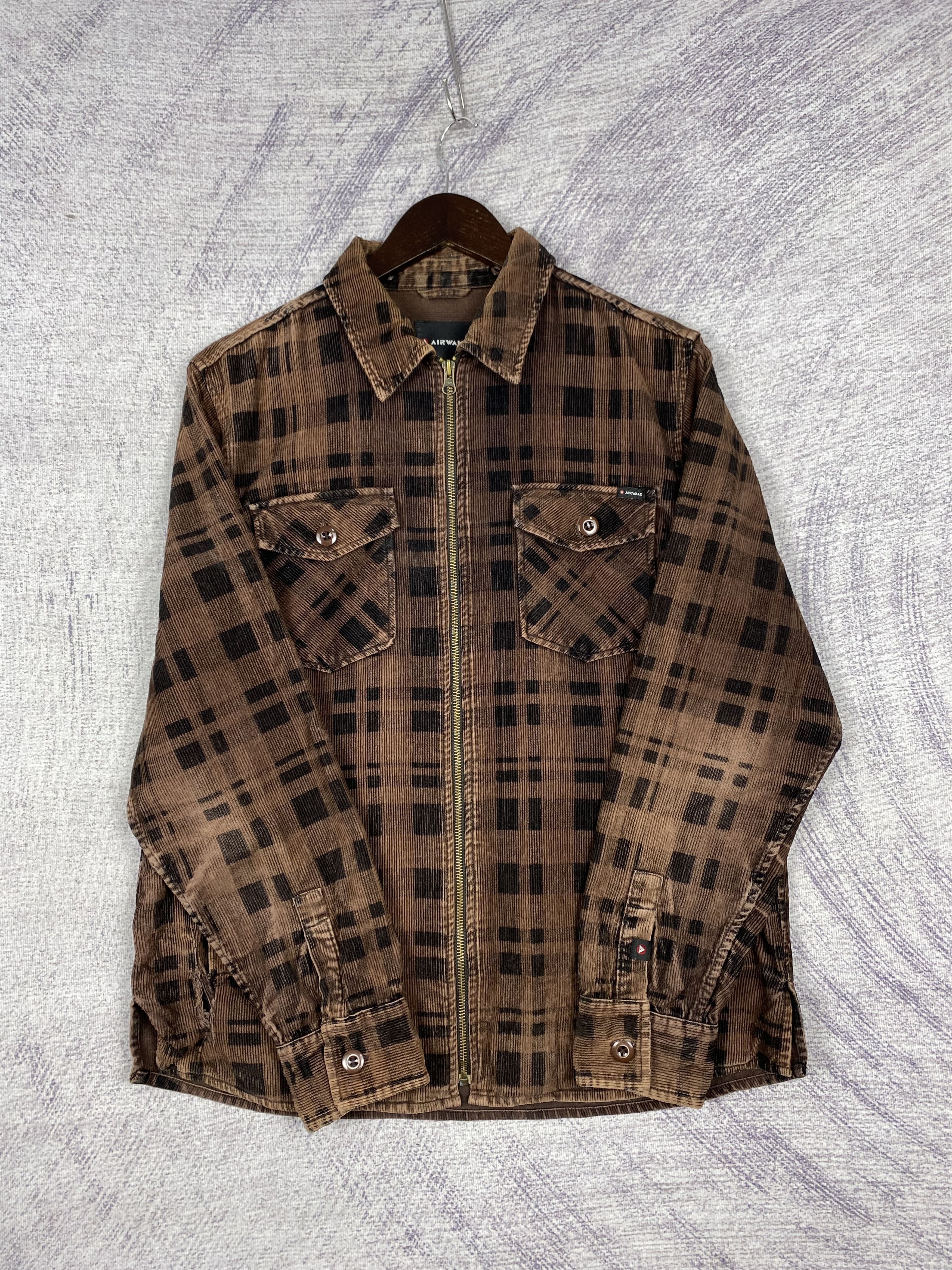 Airwalk Vintage Airwalk Checked Corduroy Chore Jacket Size US L / EU 52-54 / 3 - 5 Thumbnail