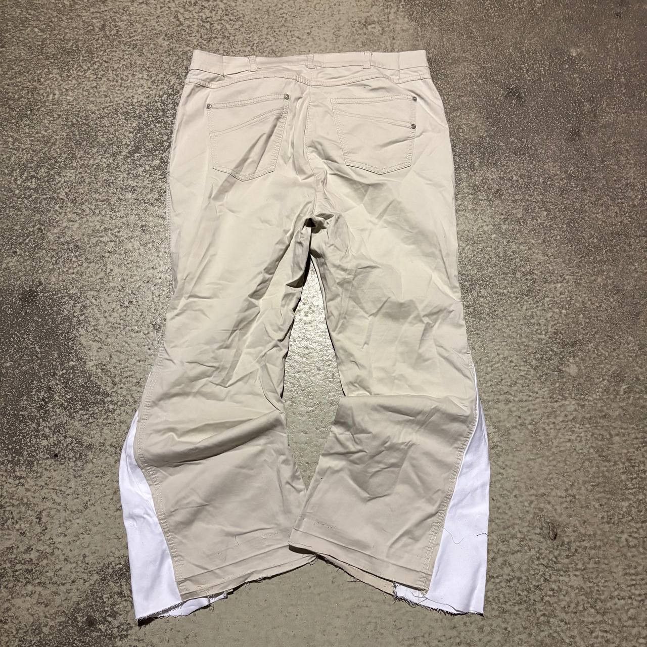 Japanese Brand Custom white Baggy Distressed Jeans Painted Wide Leg Size US 31 - 3 Thumbnail