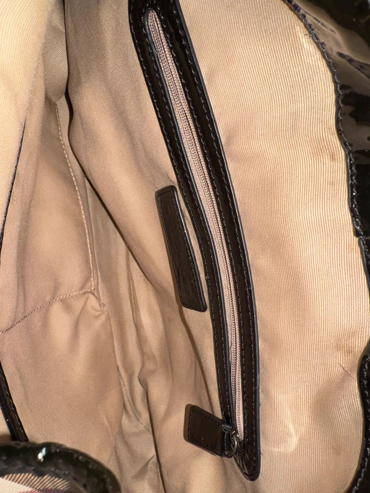 Burberry Burberry Classic Check Black Patent Leather Armpit Bag Size ONE SIZE - 8 Thumbnail