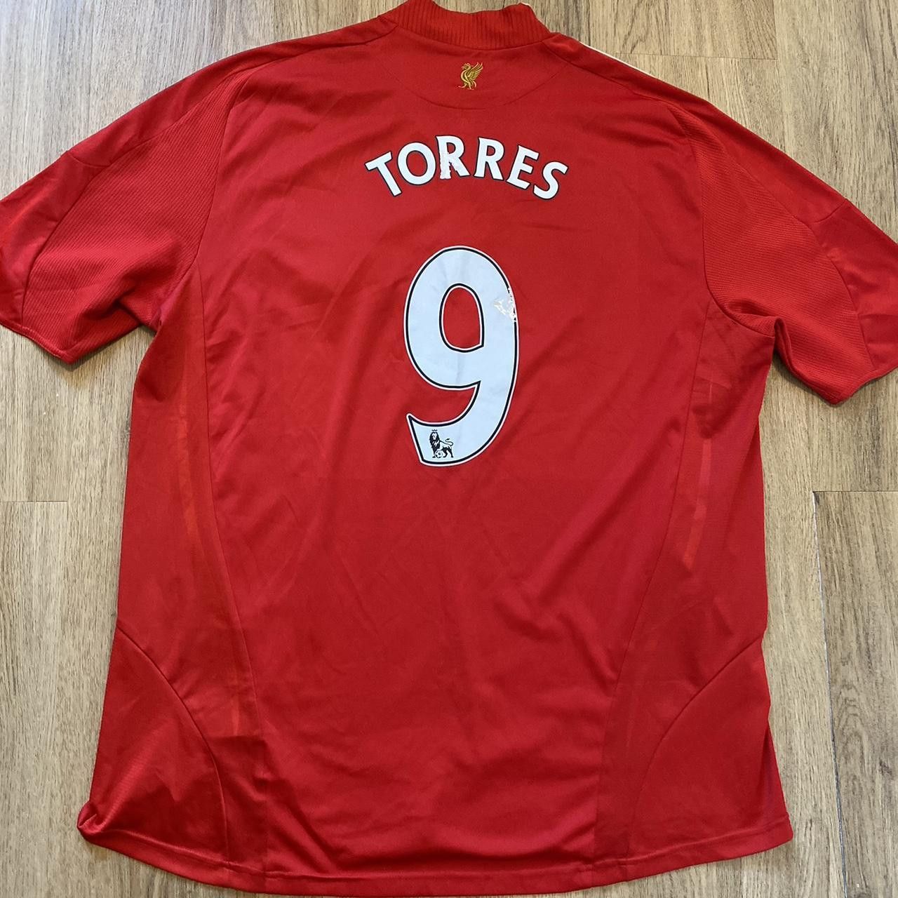 Adidas 2008-09 *9 Torres Liverpool Adidas Home Carlsberg Shirt Size US XXL / EU 58 / 5 - 1 Thumbnail