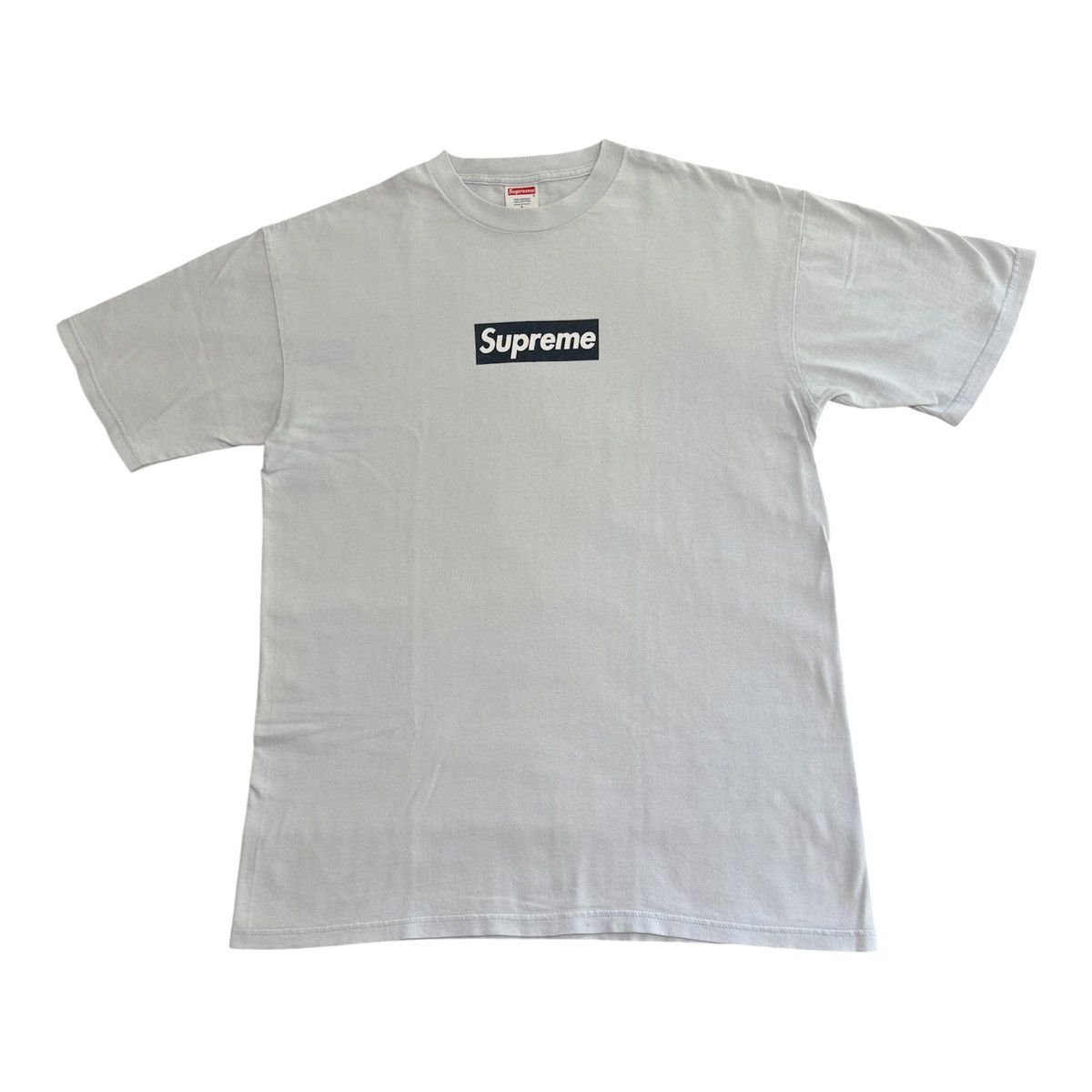 Supreme Supreme Navy on Ice Blue Box Logo Tee 2001 Size US L / EU 52-54 / 3 - 2 Thumbnail