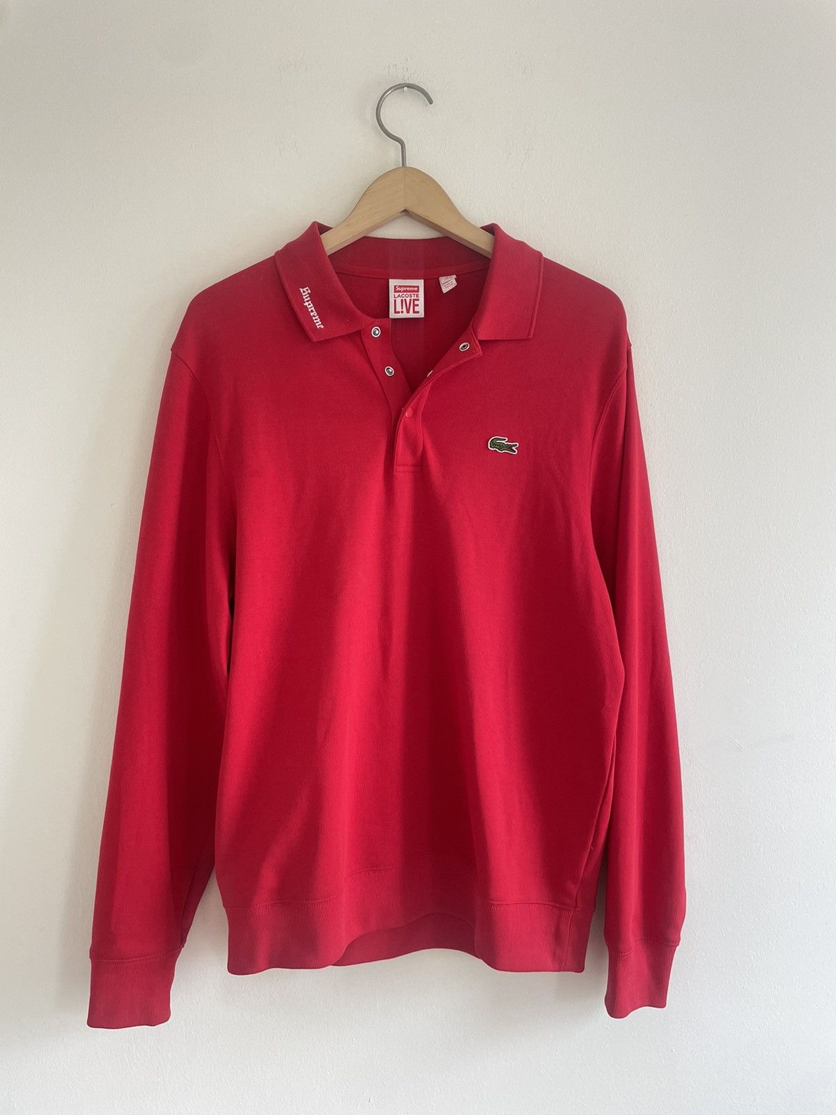 Lacoste × Supreme Supreme Lacoste Live Long Sleeve Jersey Polo