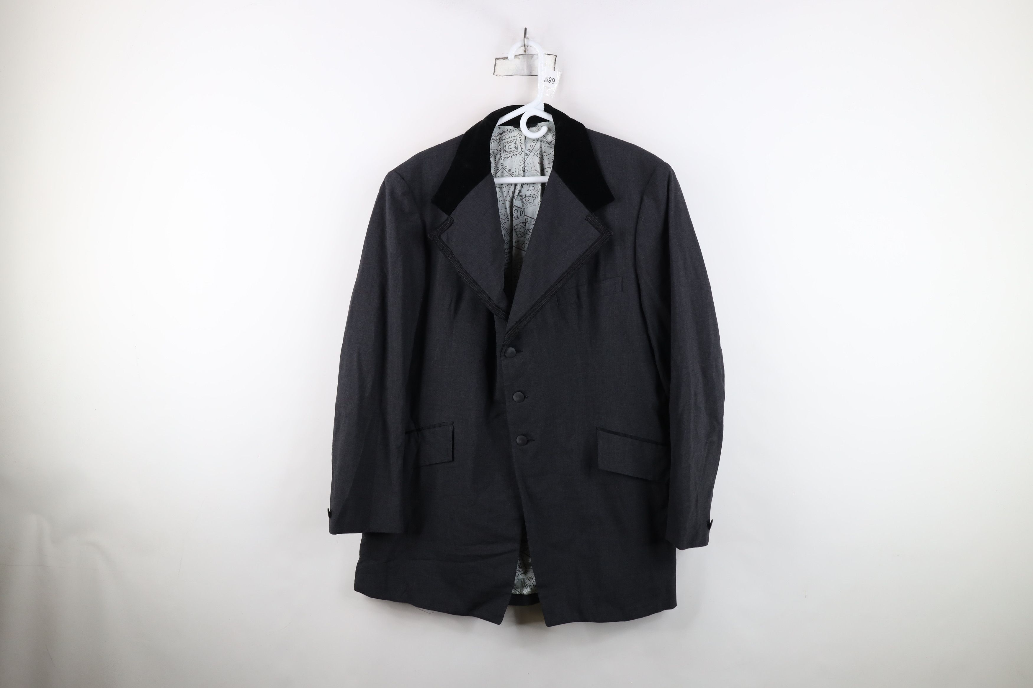 Vintage Vintage 70s Streetwear Smoking Prom Tuxedo Suit Jacket USA Size US XXL / EU 58 / 5 - 1 Thumbnail