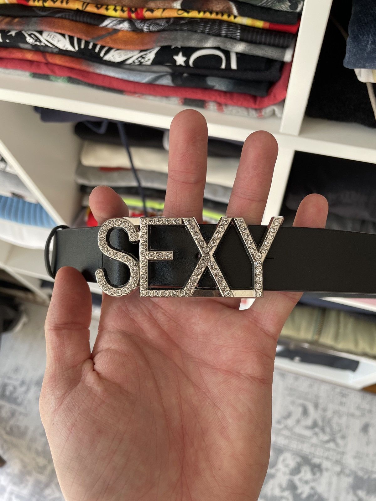 Japanese Brand Sexy Belt Y2K Avant Garde Vintage rhinestones Big Logo Japan Size ONE SIZE - 5 Thumbnail
