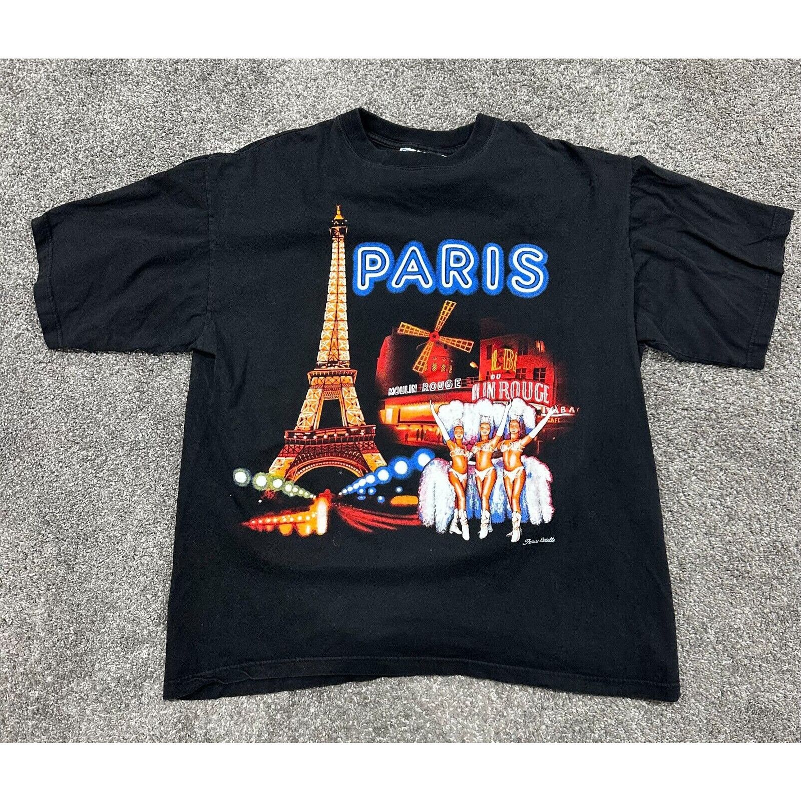 Other Vtg Paris Graphic Shirt Black Mens XL Streetwear Y2K Fashion Size US XL / EU 56 / 4 - 1 Thumbnail